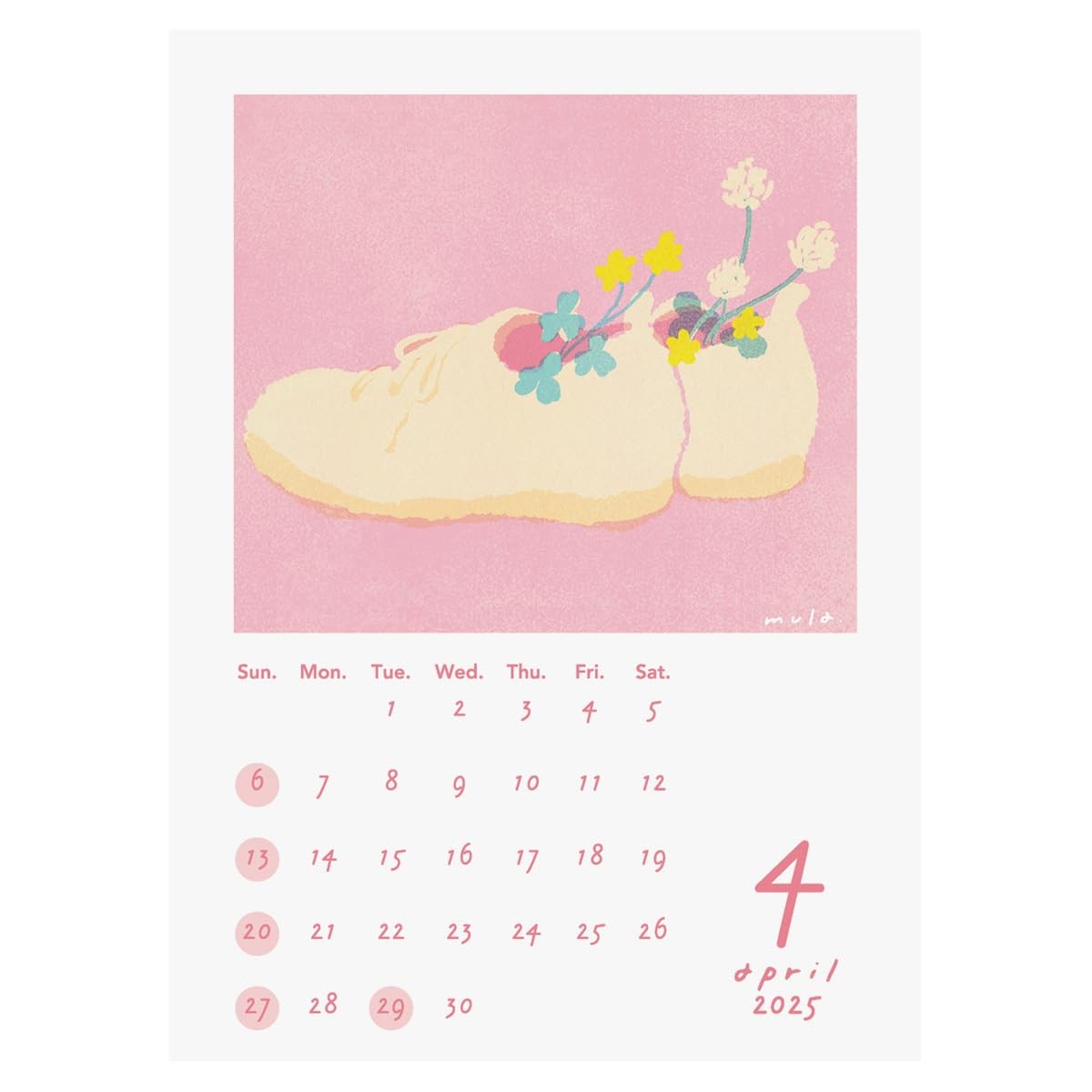 2025 mula letter calendar No.198