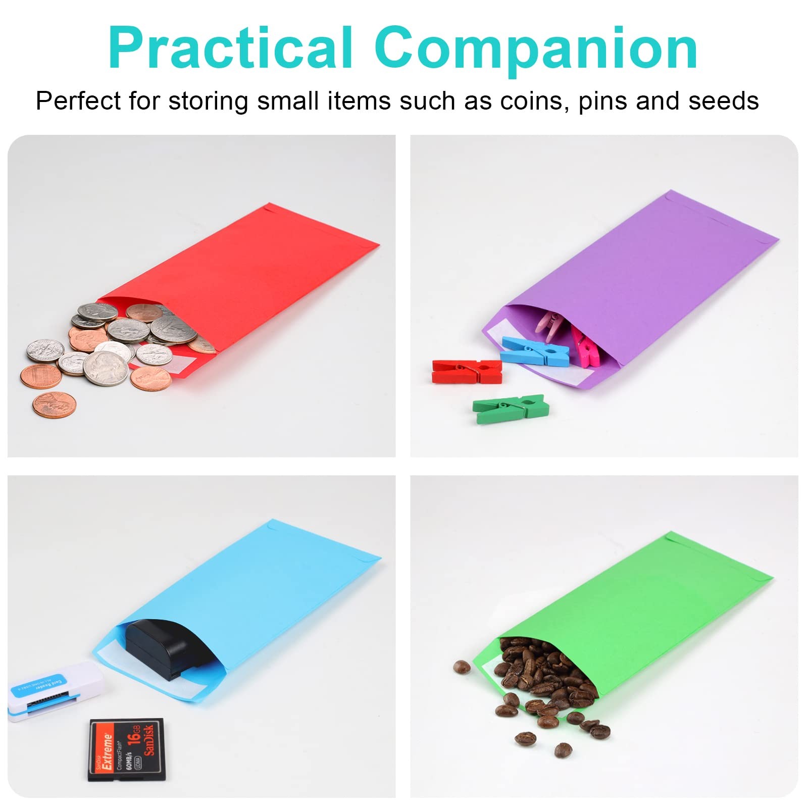 Colorful Cash Envelopes 120 Pack 3.5 X 6.5 Inch â€“ Money Envelopes for Cash,…