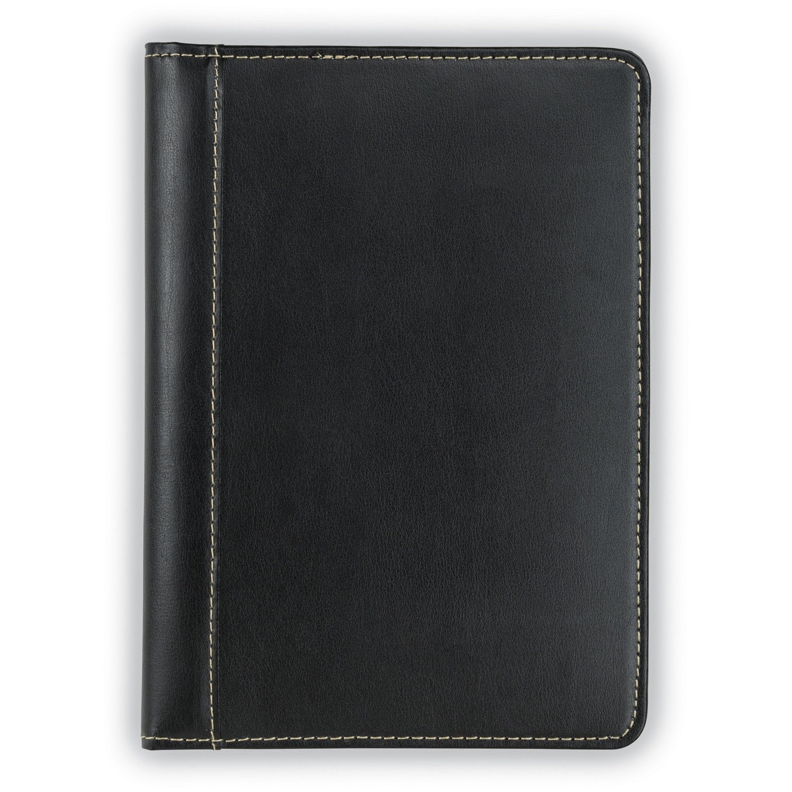 Contrast Stitch Faux-Leather Portfolio, Mini Size Business Interview Professi…