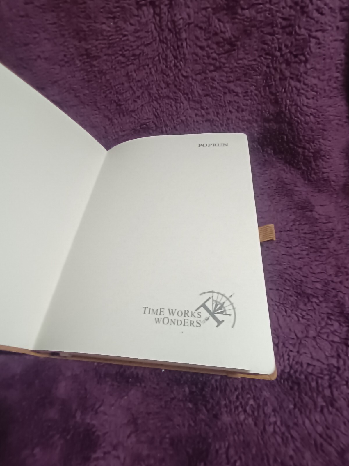 POPRUN TIME WORKS WONDERS WEEKLY NOTEBOOK PLANNER 2024 9×7 Beige Colored