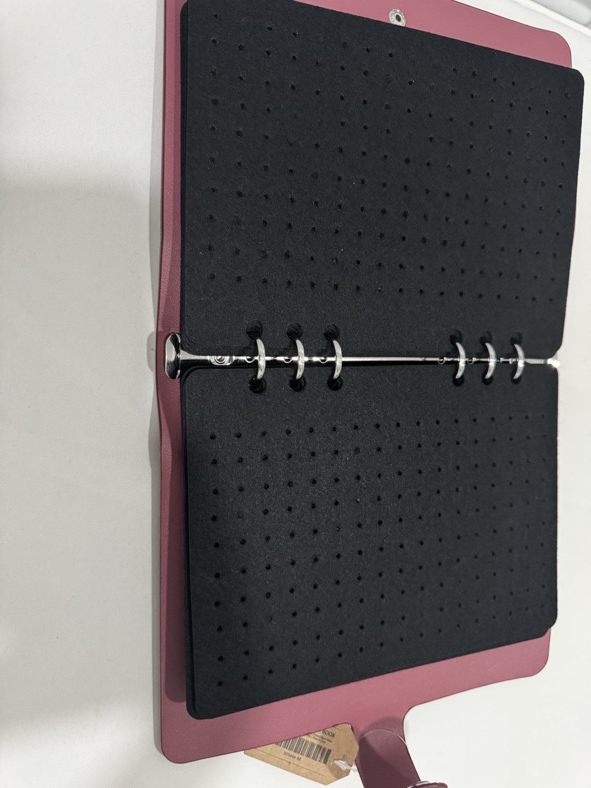 Purple Snap-Closure Ring Binder Blank Journal/Diary w/ Butterfly Cover Design