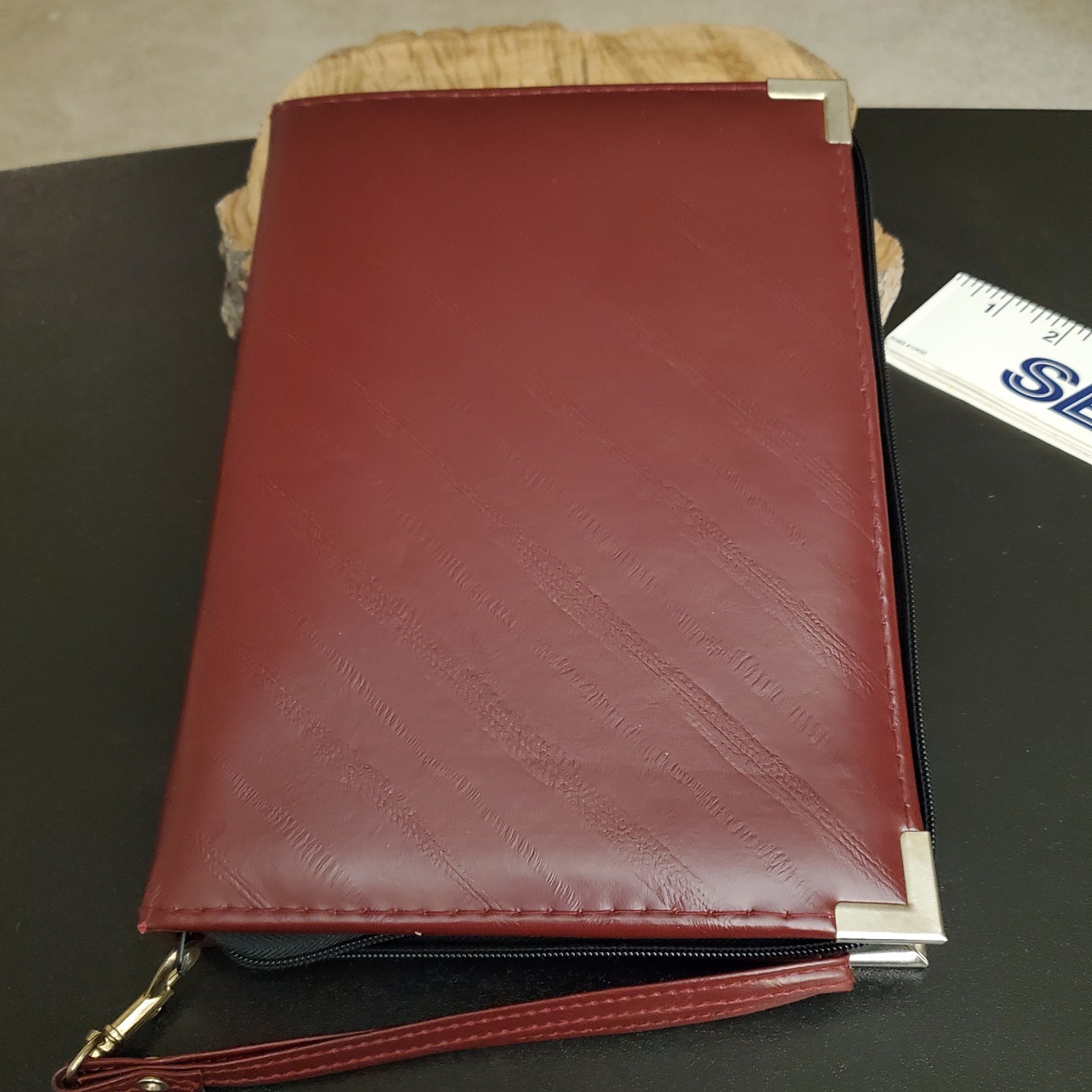 3-Ring Day Planner Organizer Unbranded Date Mate Leatherette Burgundy Vintage