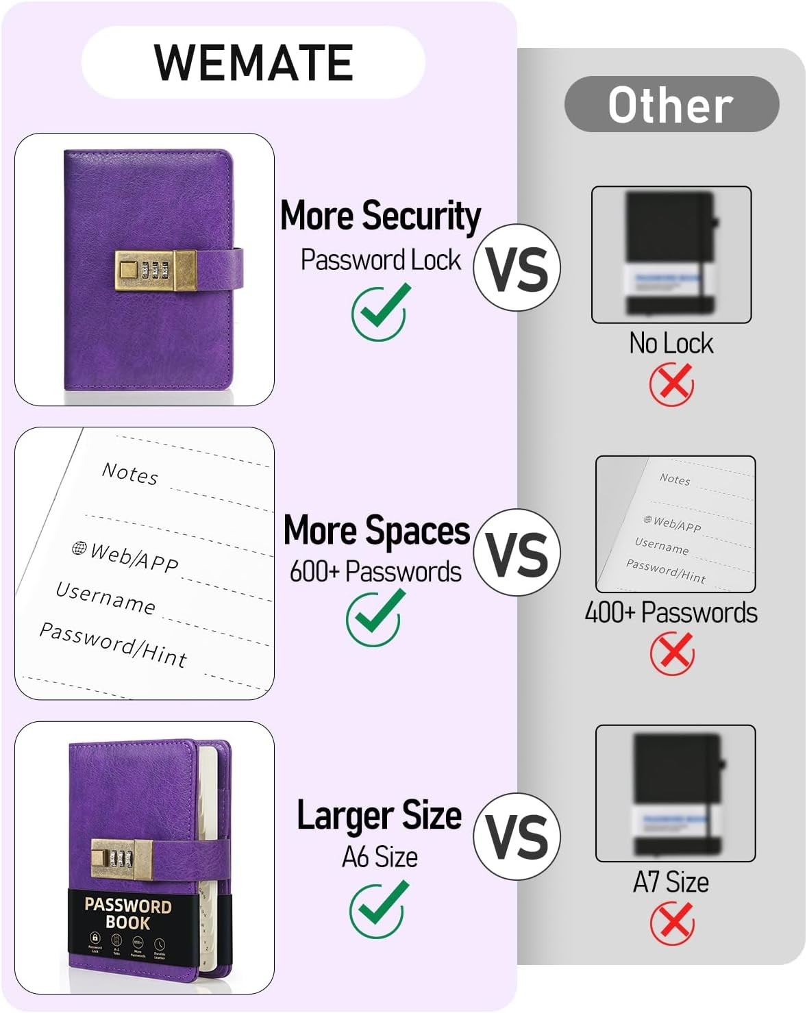 Password Logbook with Lock and Tabs – 208 Pages for Ultimate Security
