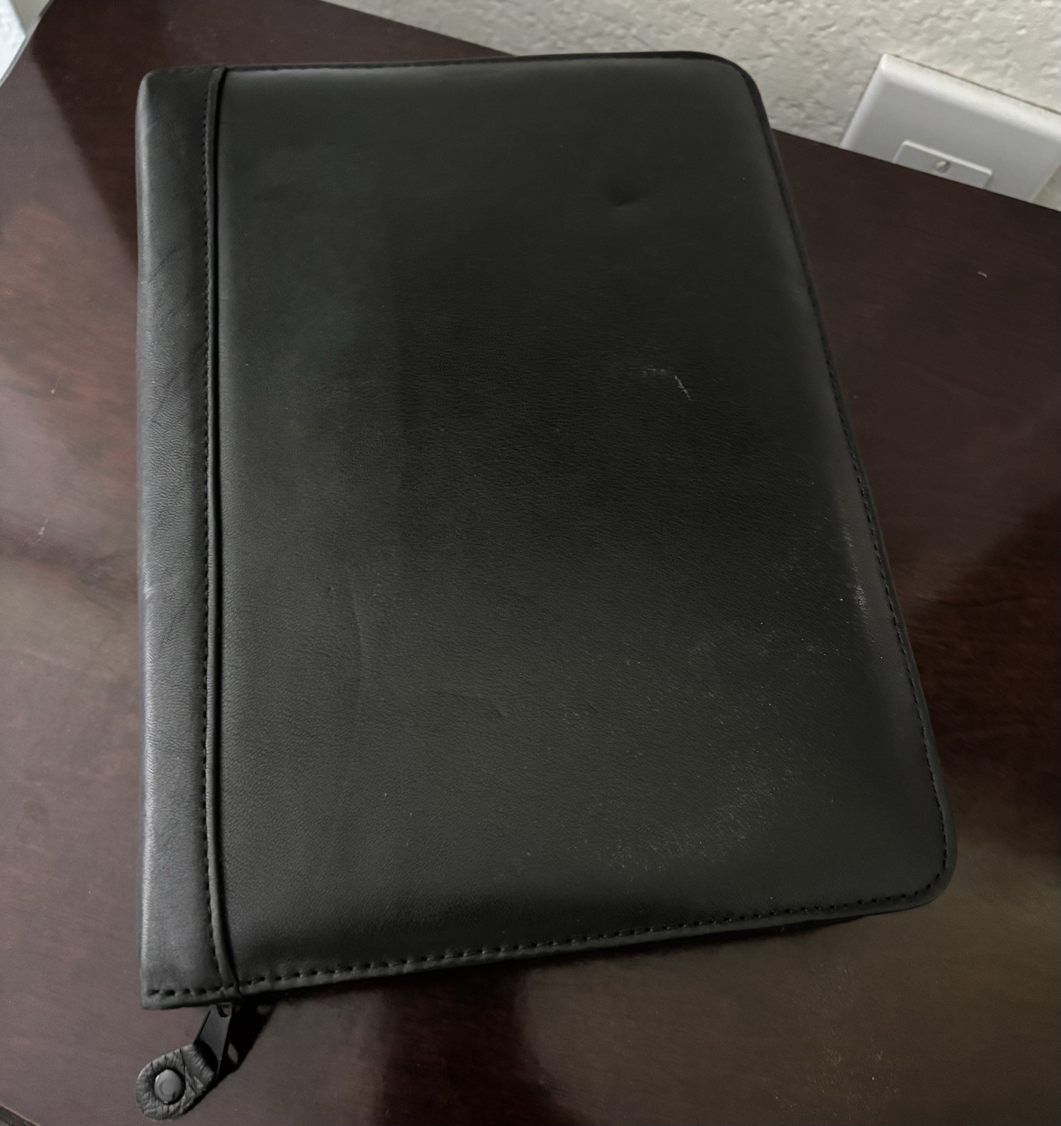 Vtg Winslow Business Planner Black 8×10 3 Ring 1997 Unused Inserts *BROKEN ZIP*