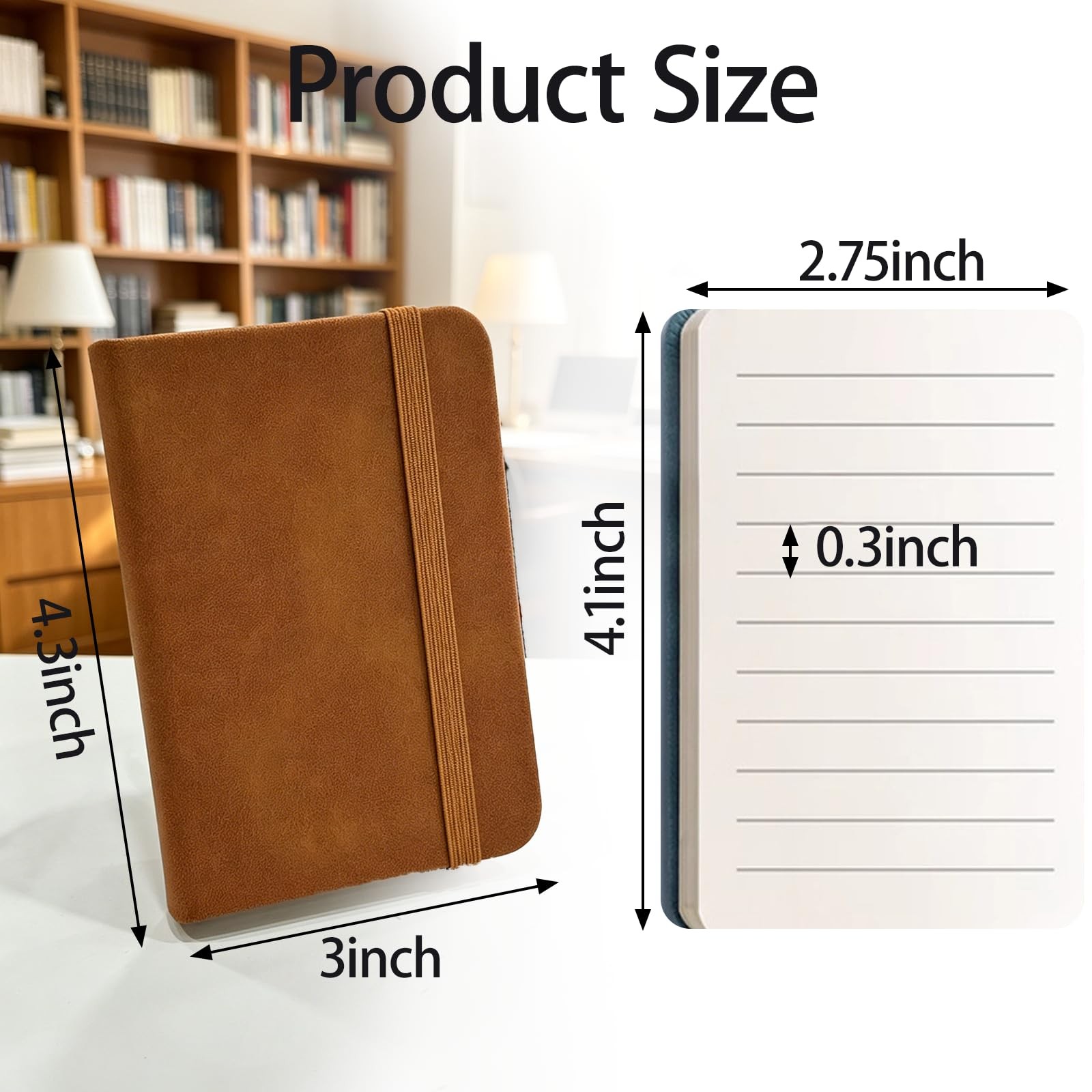 4 Pack Pocket Notebook Small Mini Hardcover Journal with Lined Pages Travel N…