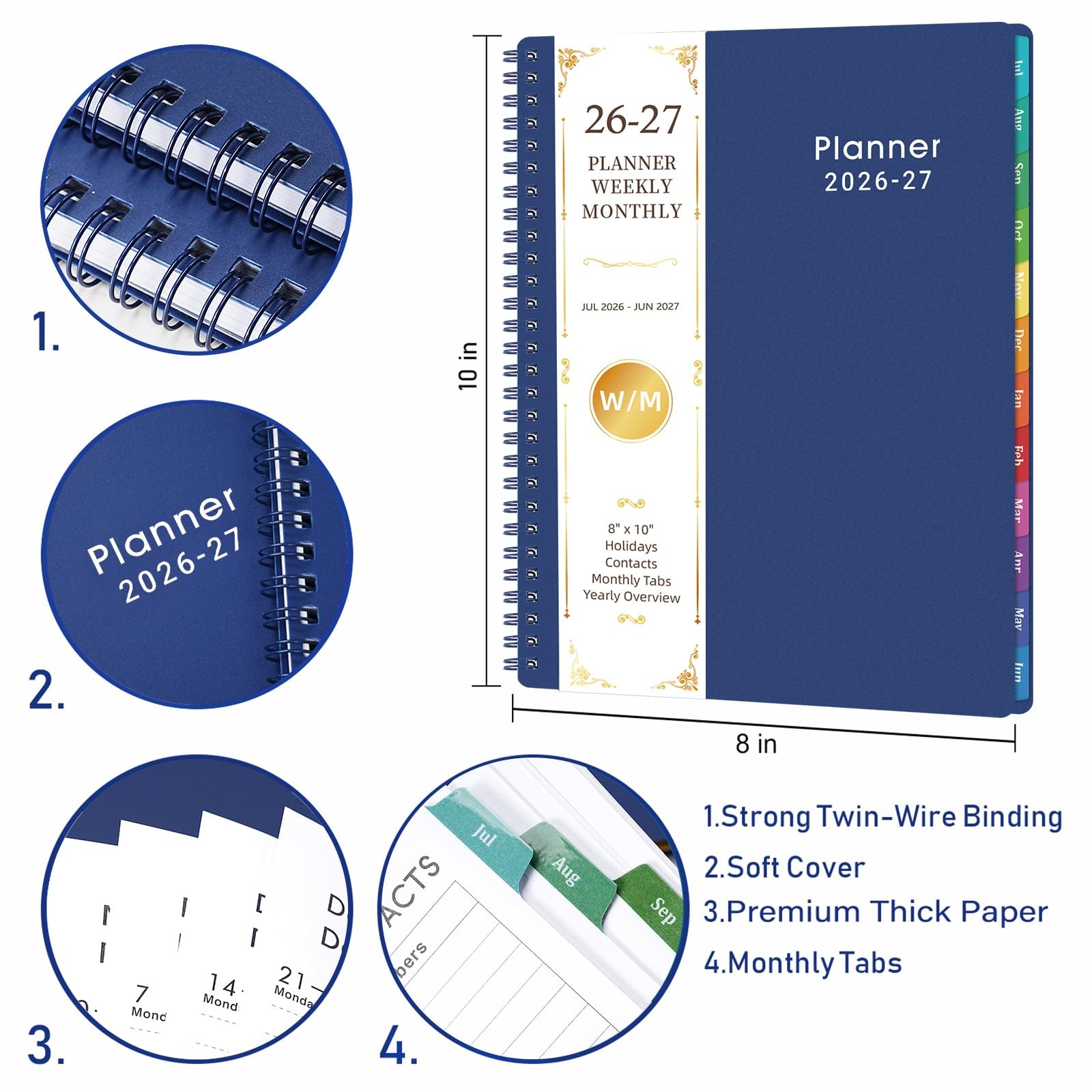 Planner 2026-2027 – Weekly and Monthly Planner 2026-2027 (Jul 2026 – Jun 2027…