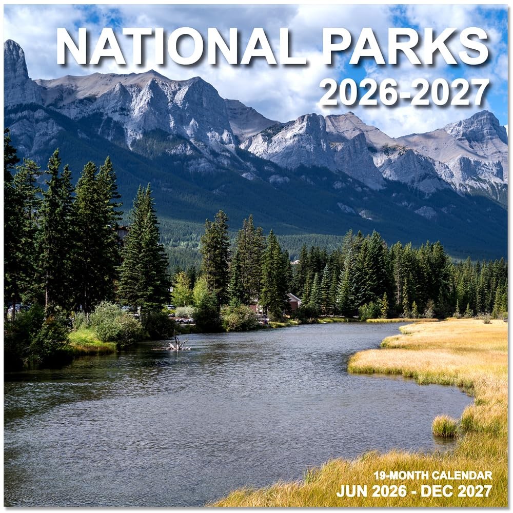2026-2027 Calendar for Wall, National Parks 12″ x 12″,
