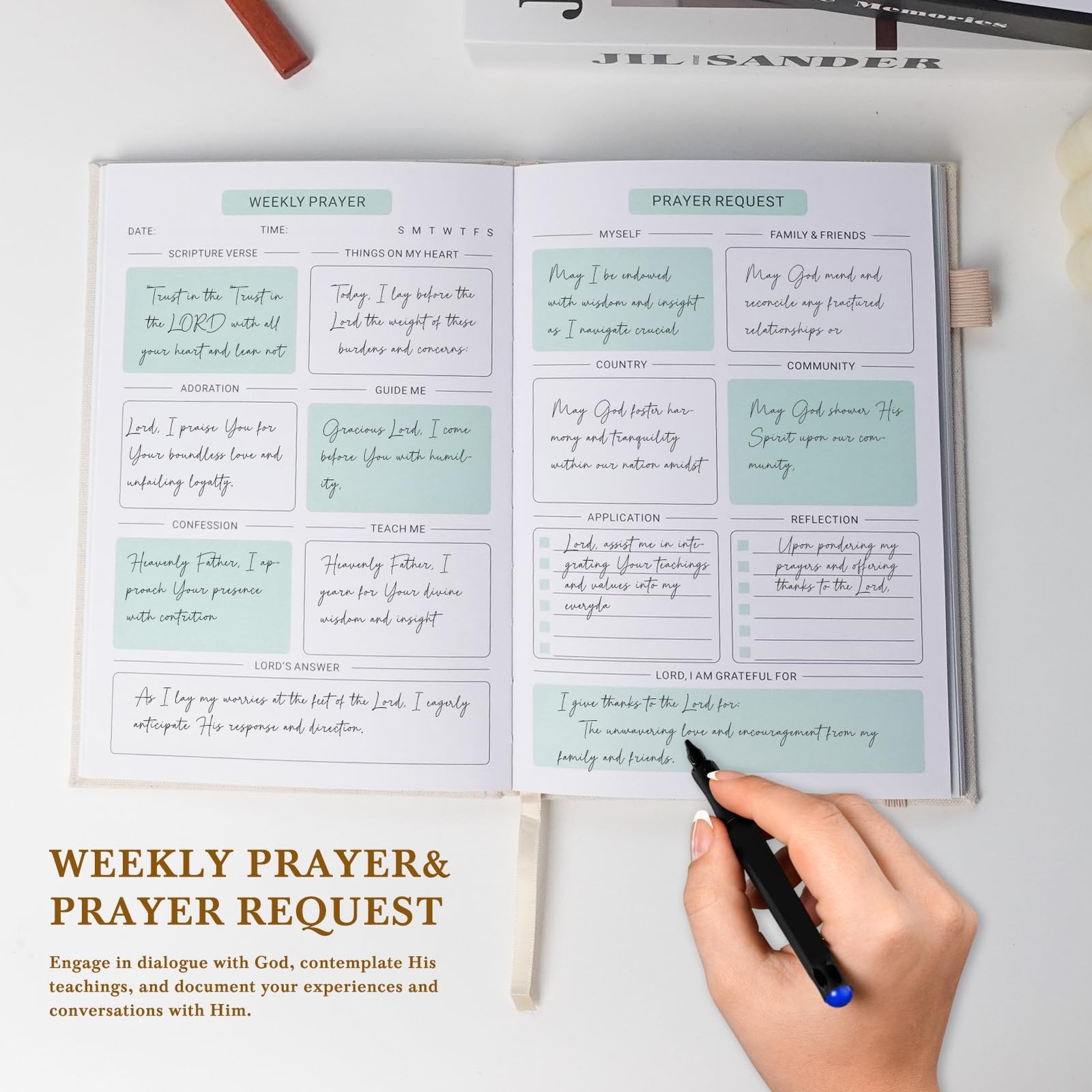 Zorblinx Prayer Journal for Woman – 60 Weeks Bible with Beige