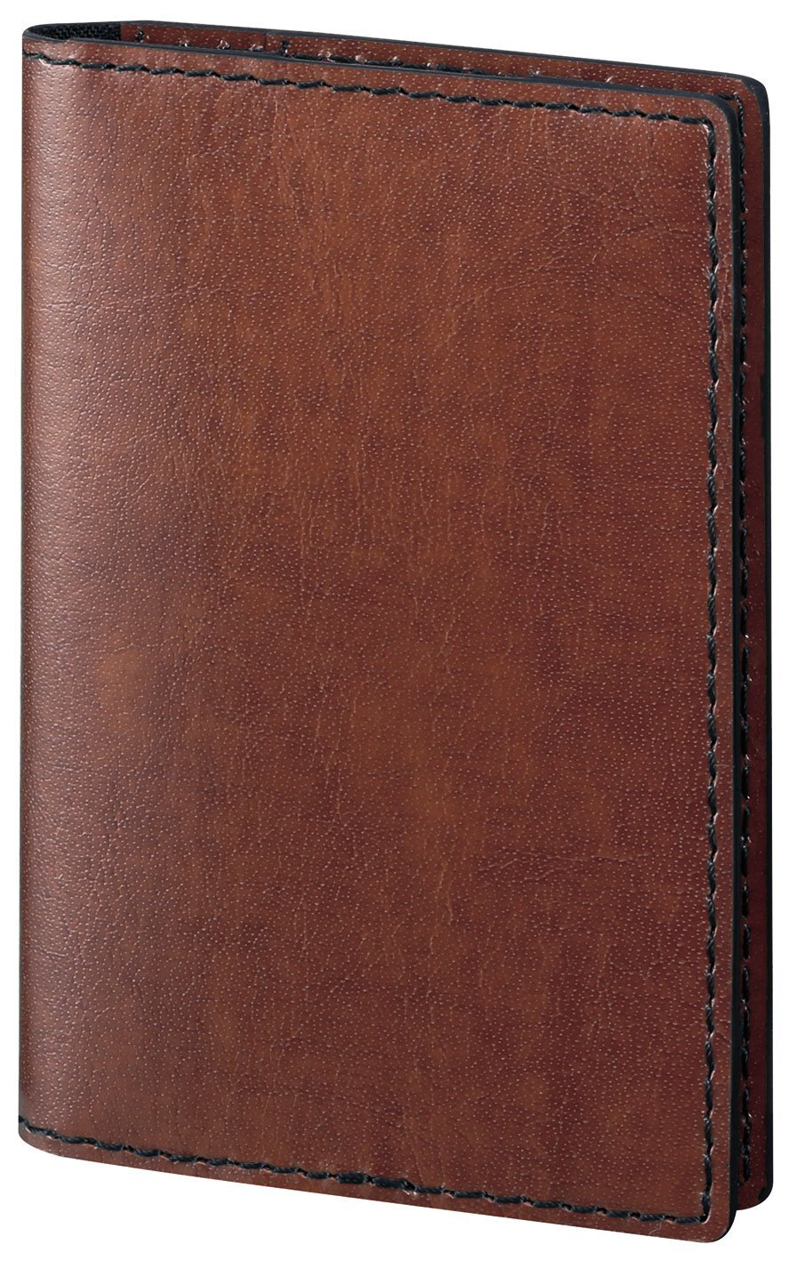 Reimei Fujii Memo Note with Business Card Holder zeitVektor Leather Brown ZVN223