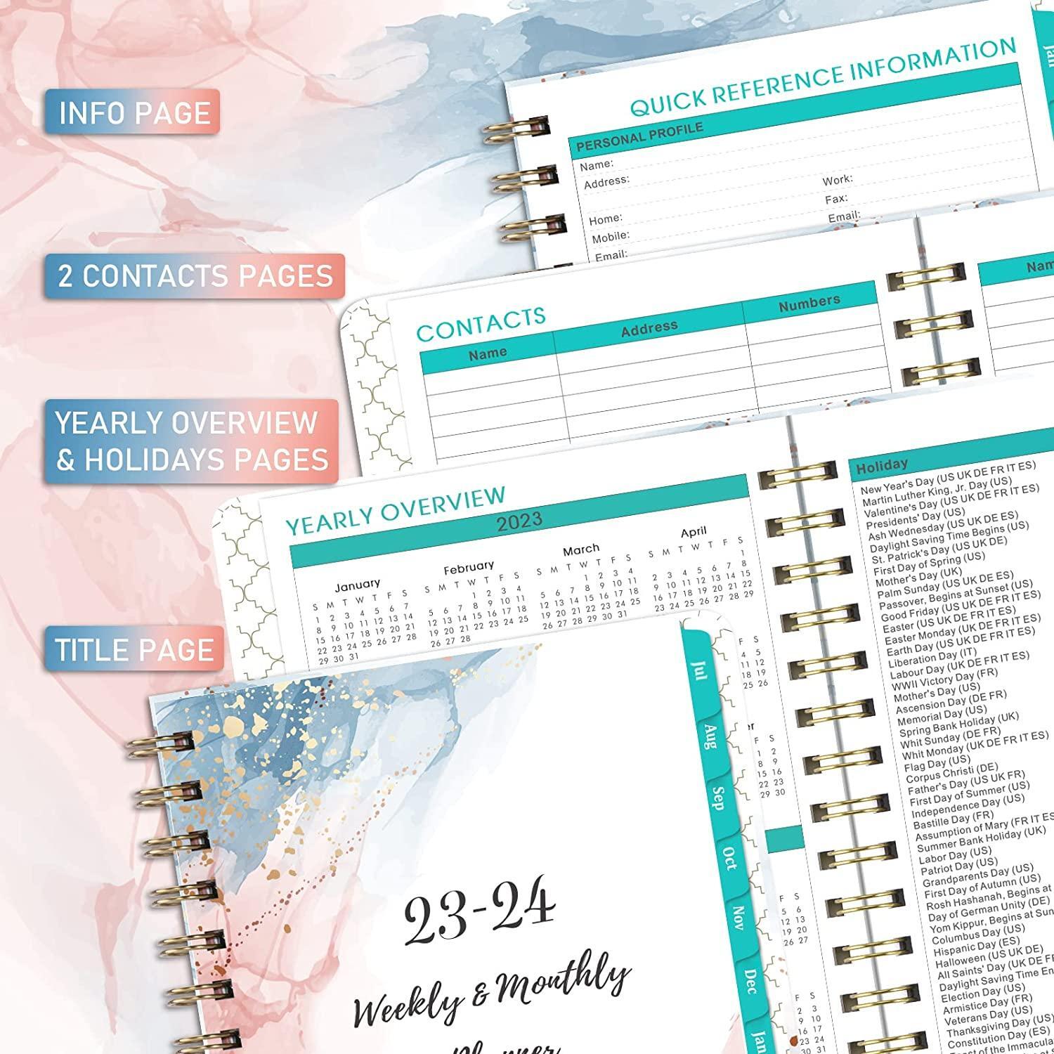 Planner 2023-2024 Weekly & Monthly Planner from JULY 2023 to JUNE 2024 6.4″x8.5″