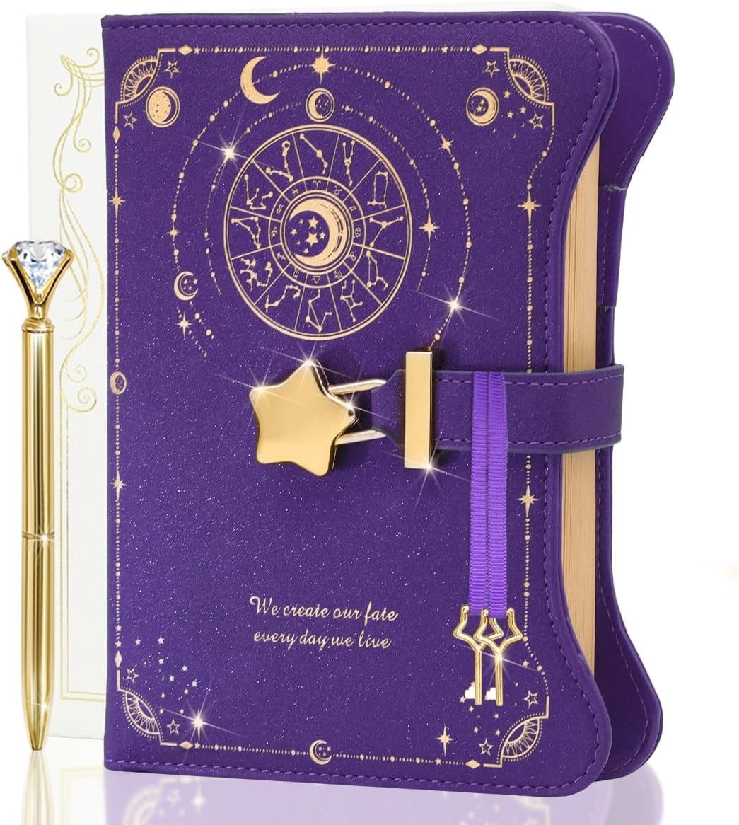 Enchanting Gold-Foiled Constellation Journal for Women – 360 Refillable Pages