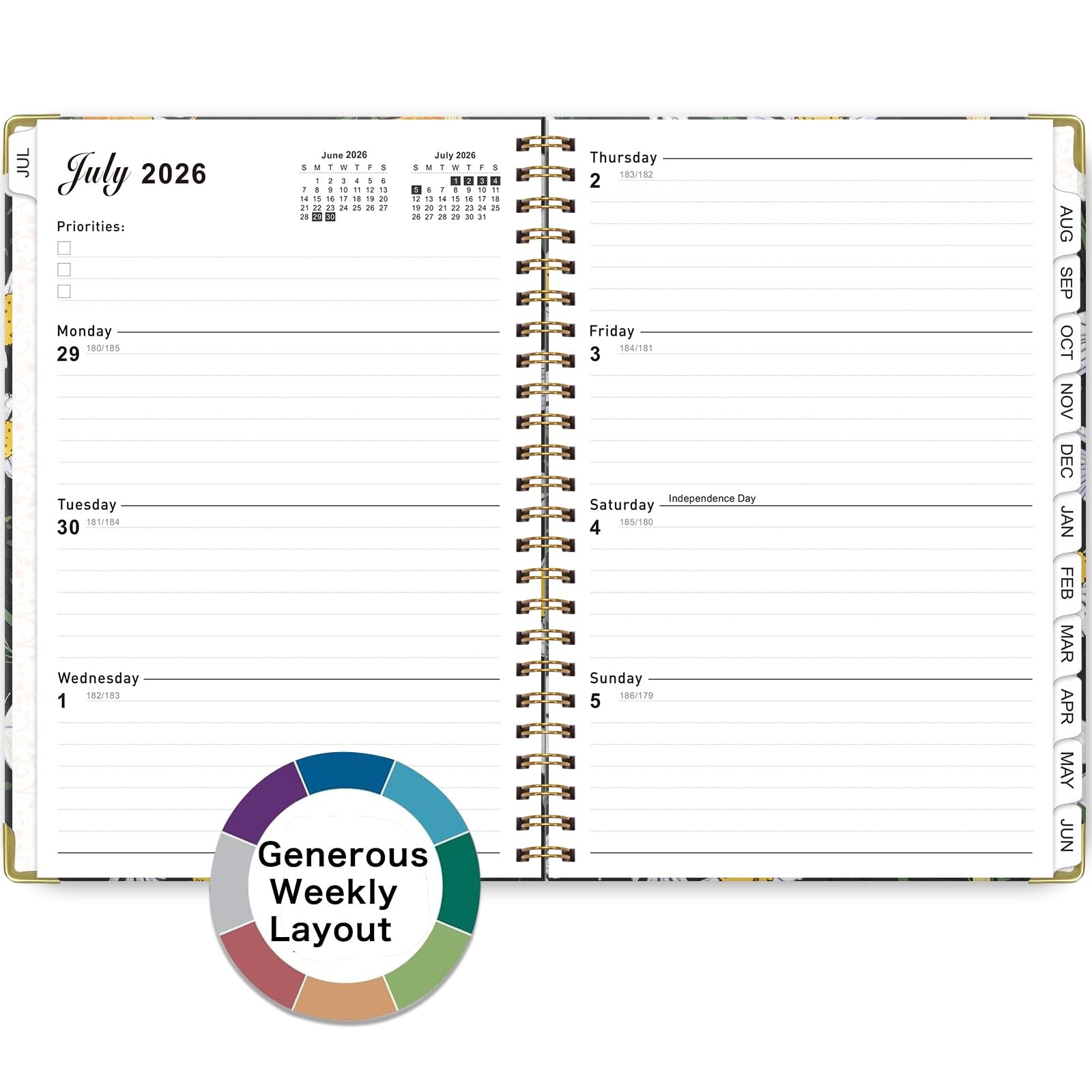 Planner 2026-2027, Monthly and Weekly Academic Planner July 2026 – June 2027,…