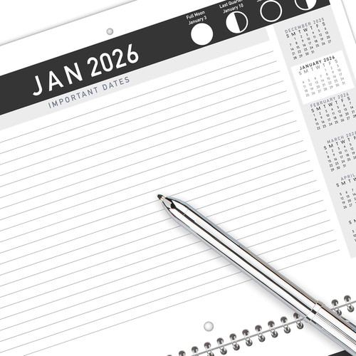 AT-A-GLANCE 2026 Wall Calendar, Monthly, 11″ x 8.5″, x 8-1/2″, White