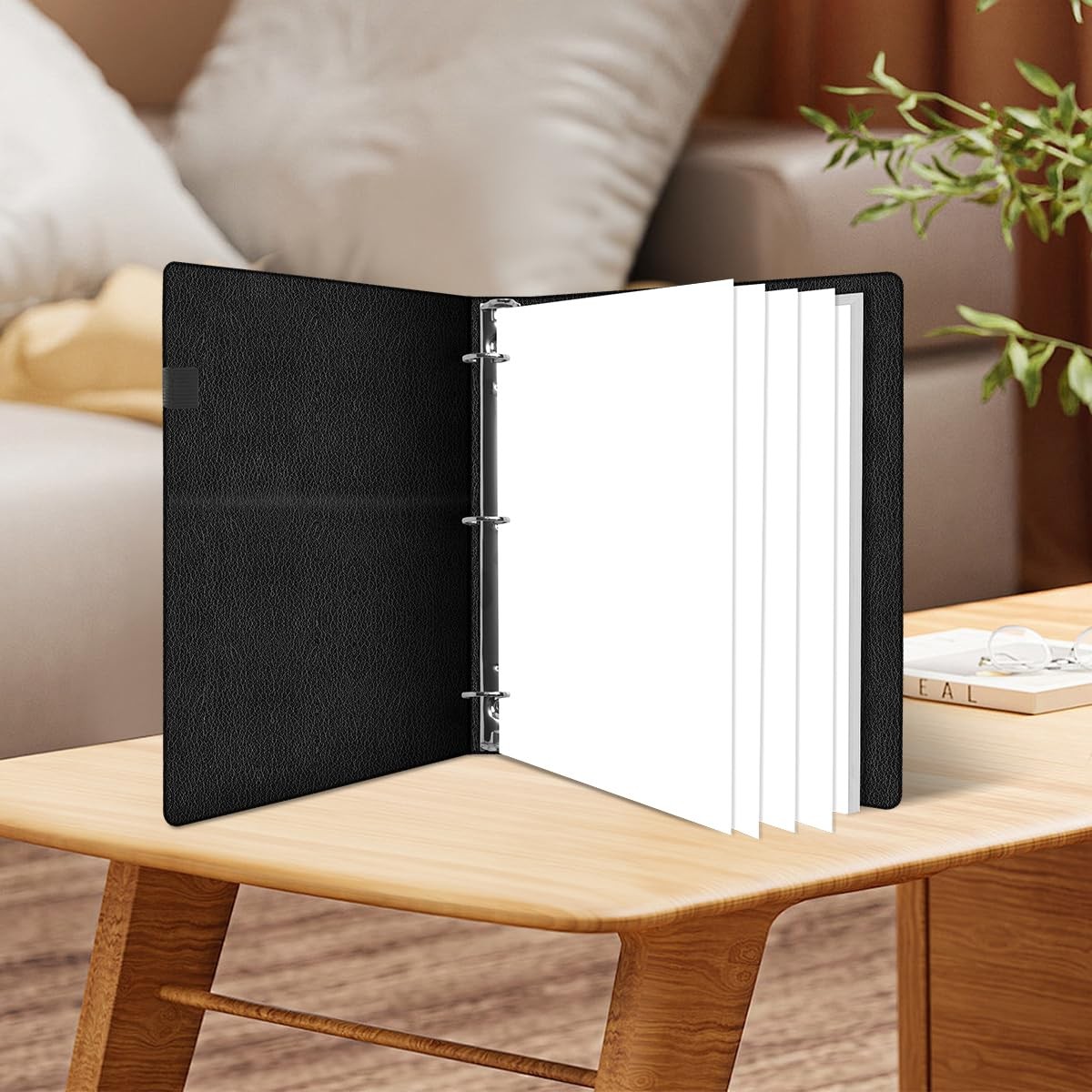 A4 Blank Filler Paper, 3-Hole Blank Paper, 100Sheets / 200Pages Loose-Leaf Pa.