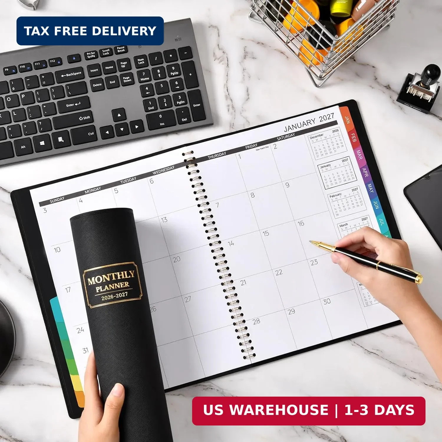 Monthly Planner 2026-2027 – Planner 2026-2027, Jul. 2026 – Dec.2027, 18 Monthly