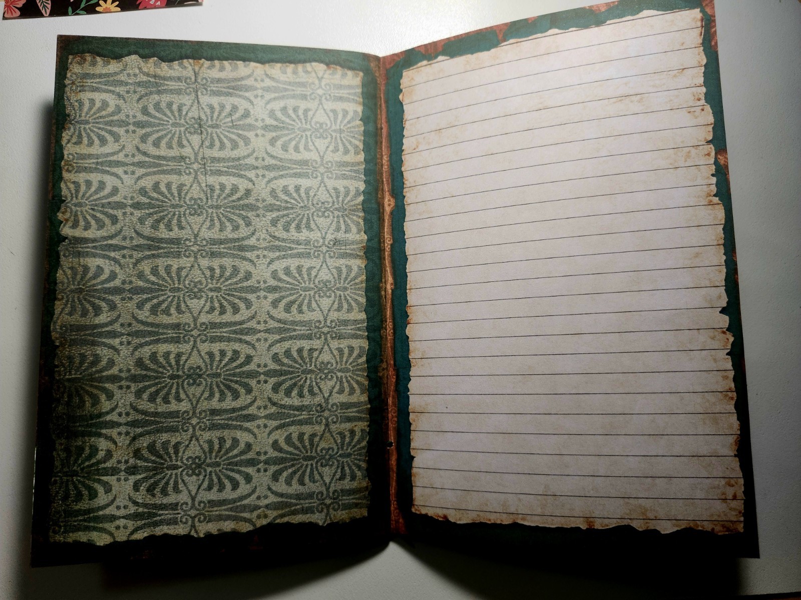Junk Journal Blank Booklet “FANTASY FOREST” Handmade Fairies Lg 8.5″x5.5″ 40pg