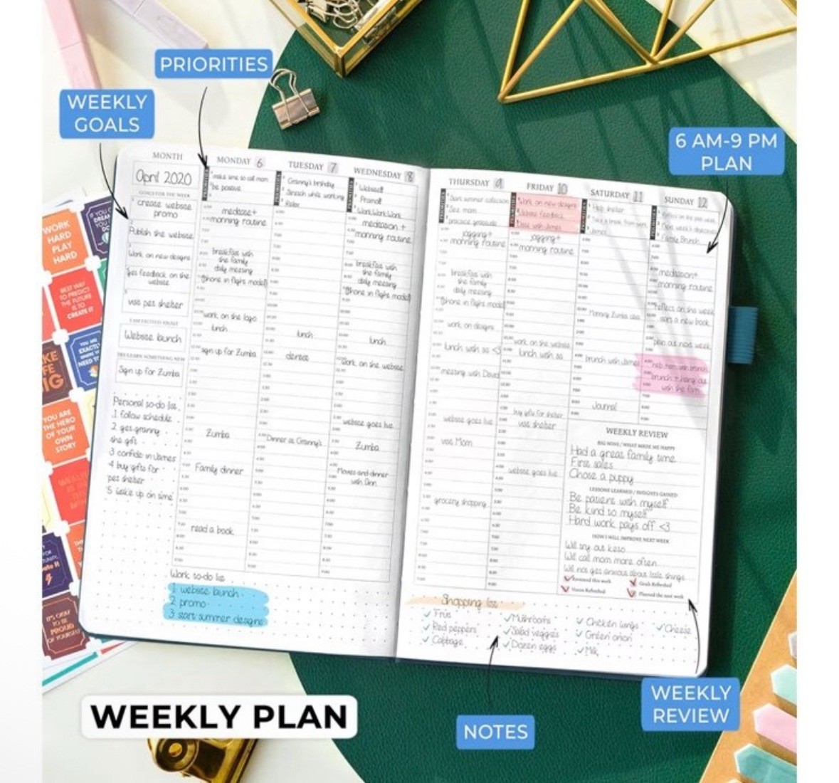 Legend Planner | Dated Planner 2026 | A5 5.5×8.3 | Dark Teal & Gold | SEALED