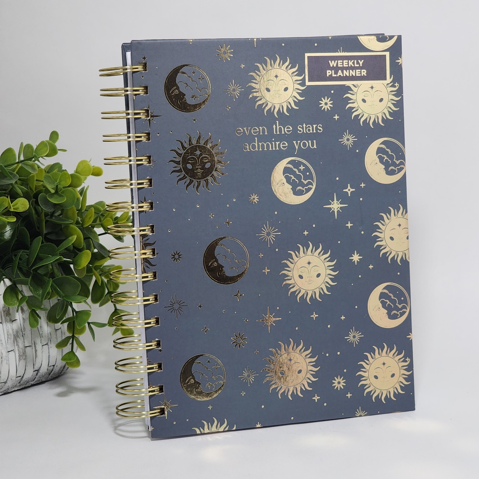 Even The Stars Admire You Weekly Planner Journal Notebook with Pen and Stickers