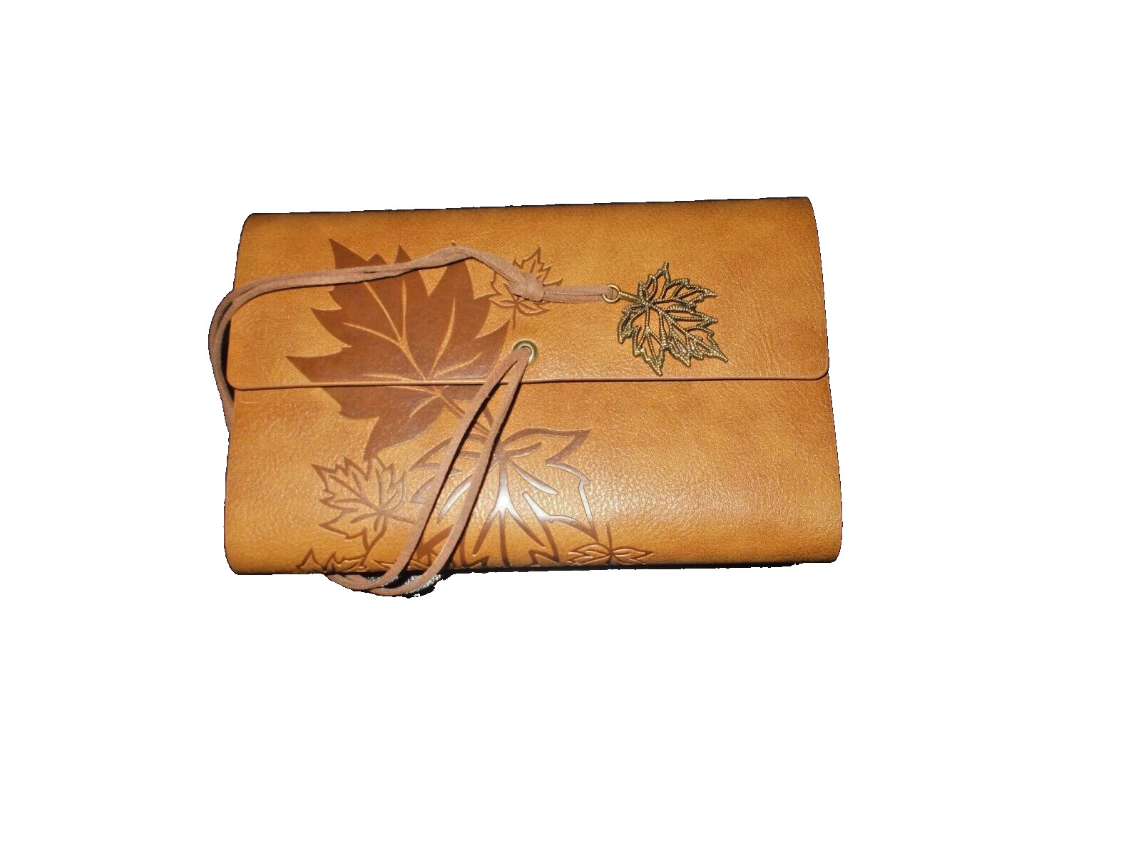 Journal Notebook 160 Pages & Refillable Faux Leather Stamped Maple Leaf 7x4x1 in