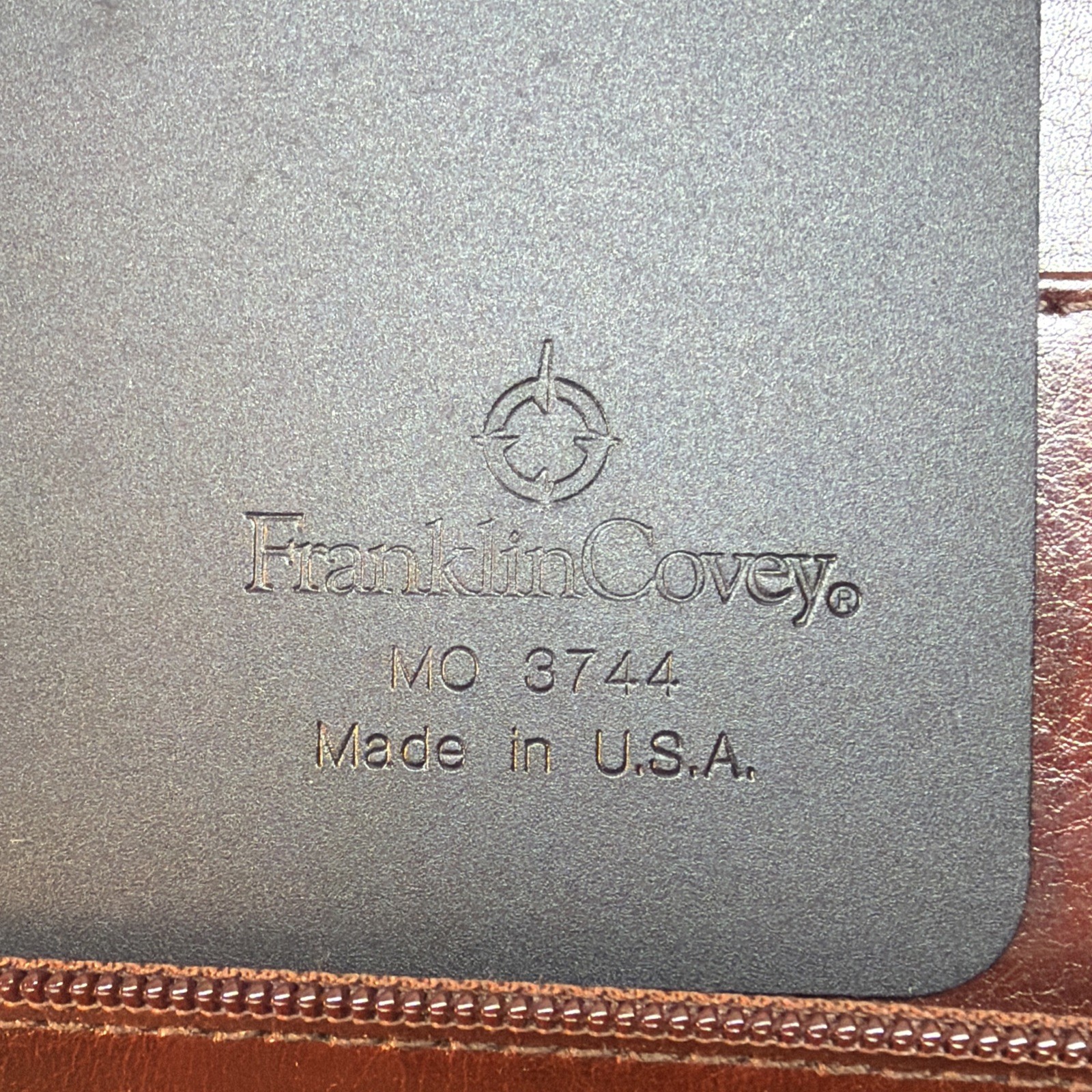 VTG 1999 FRANKLIN COVEY Full Grain Leather 7-Ring Planner Binder ORGANIZER USA