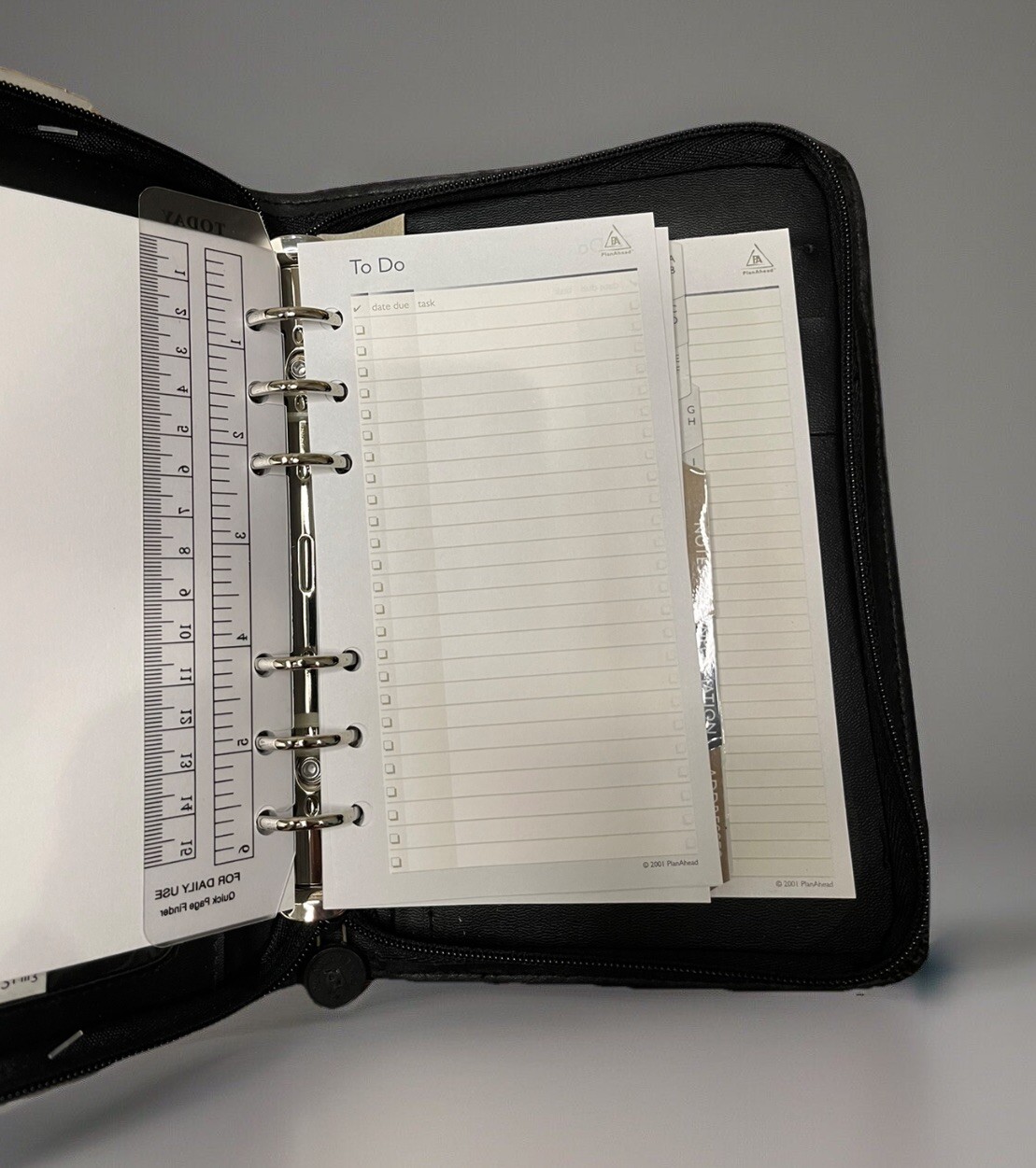 Plan Ahead 6 Ring Small Fleetwood Organizer Non Dated Weekly/Monthly 6×9 Zipped