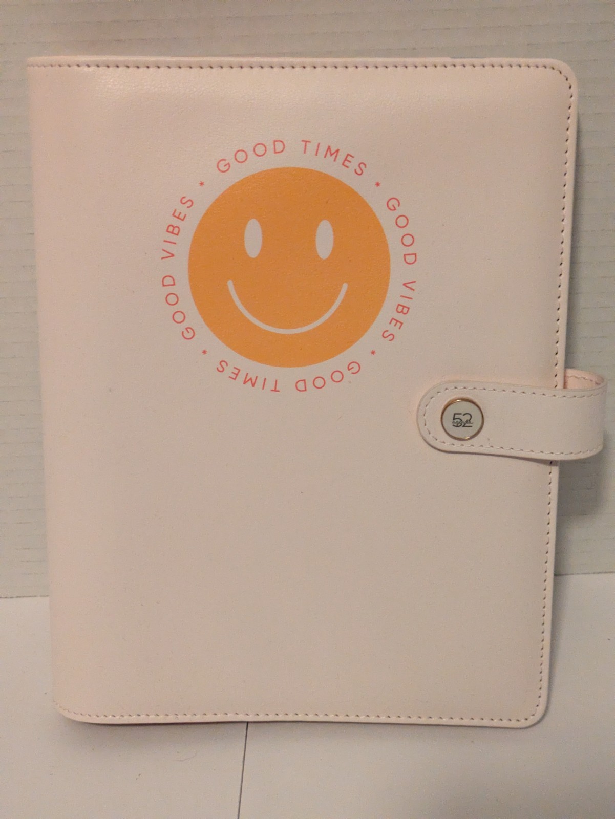 Agenda 52 Positive Vibes Smiley Face 6 Ring Planner Binder A5