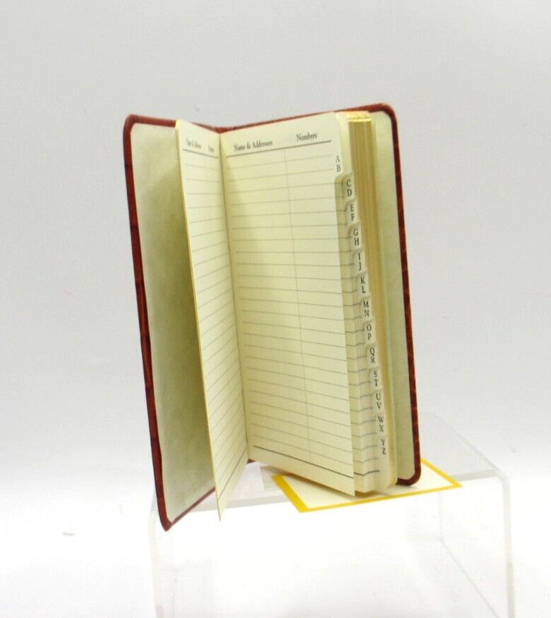 Graphic Image Address Book Pocket Size 3×5″ Leather Cover Orange Crocodile