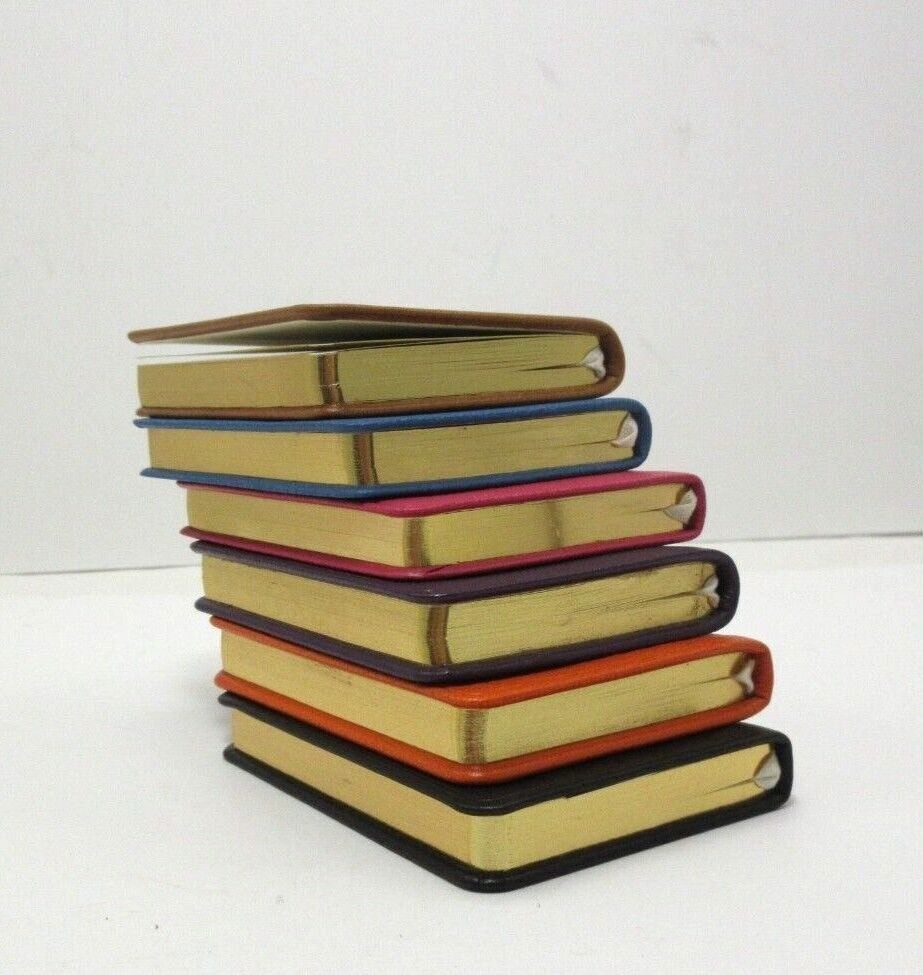 NOTES Mini Notebook Leather Bound 3×4 Soft Cover 160 Lined Pages Post Miniatures