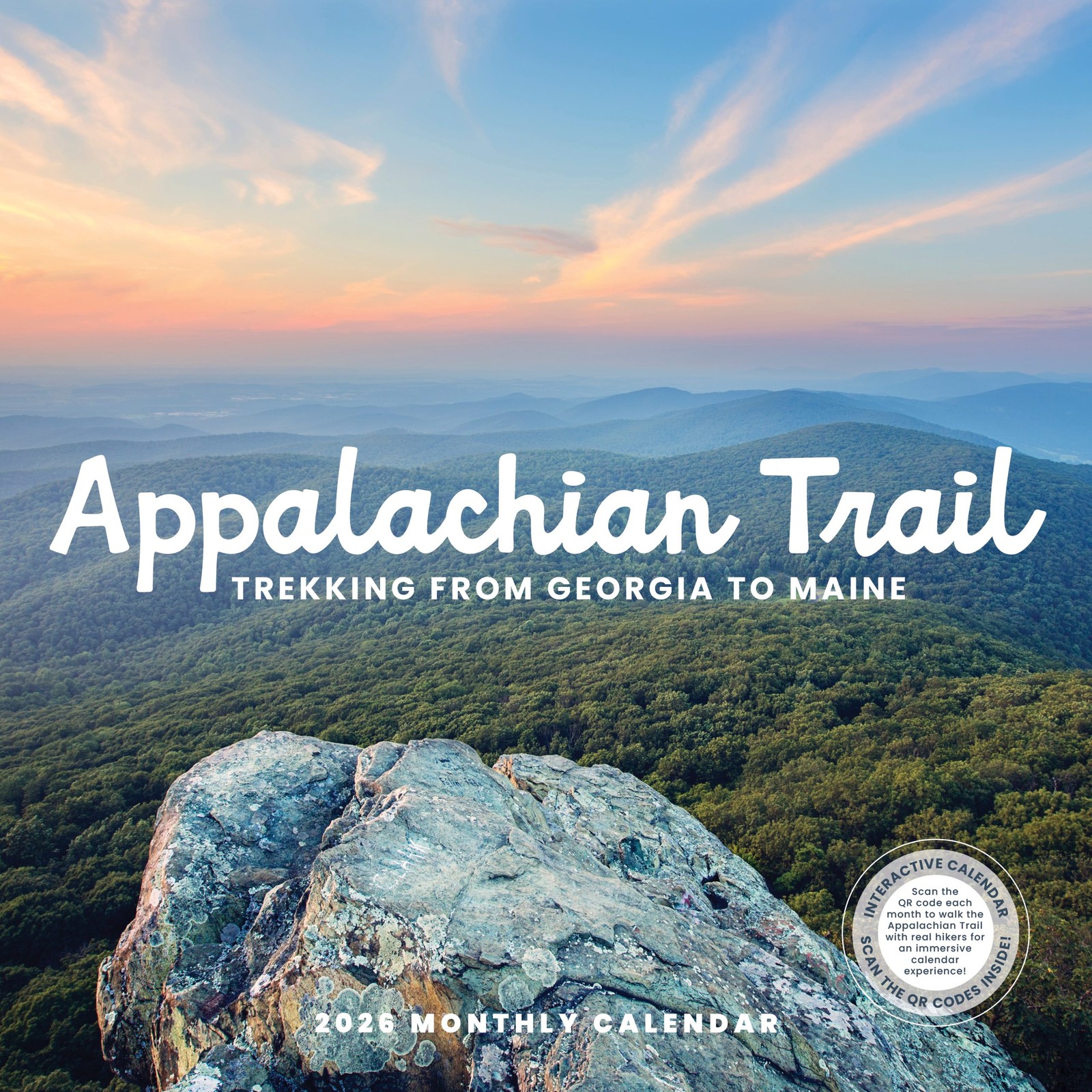 Appalachian Trail Calendar 2026 | 12″ x 24″ 12 Months | Marble City Press