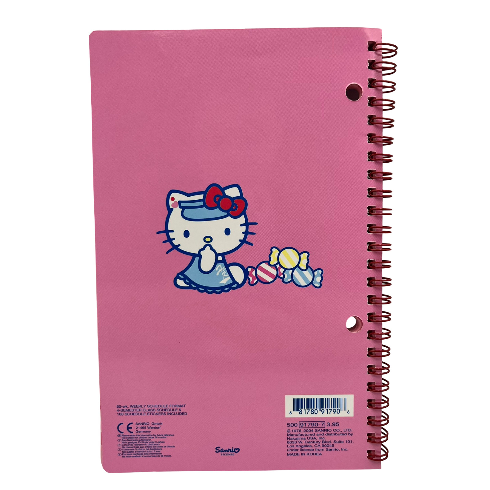 Hello Kitty Student Planner 60 Weeks+100 Stickers 2004 Sanrio New