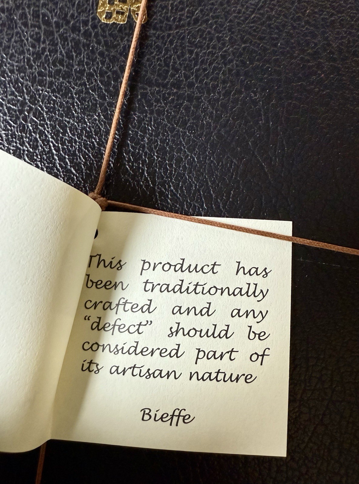 Bieffe Handmade Journal Notebook Made in ITALY 3 Pk Black Leather Birthday Gift