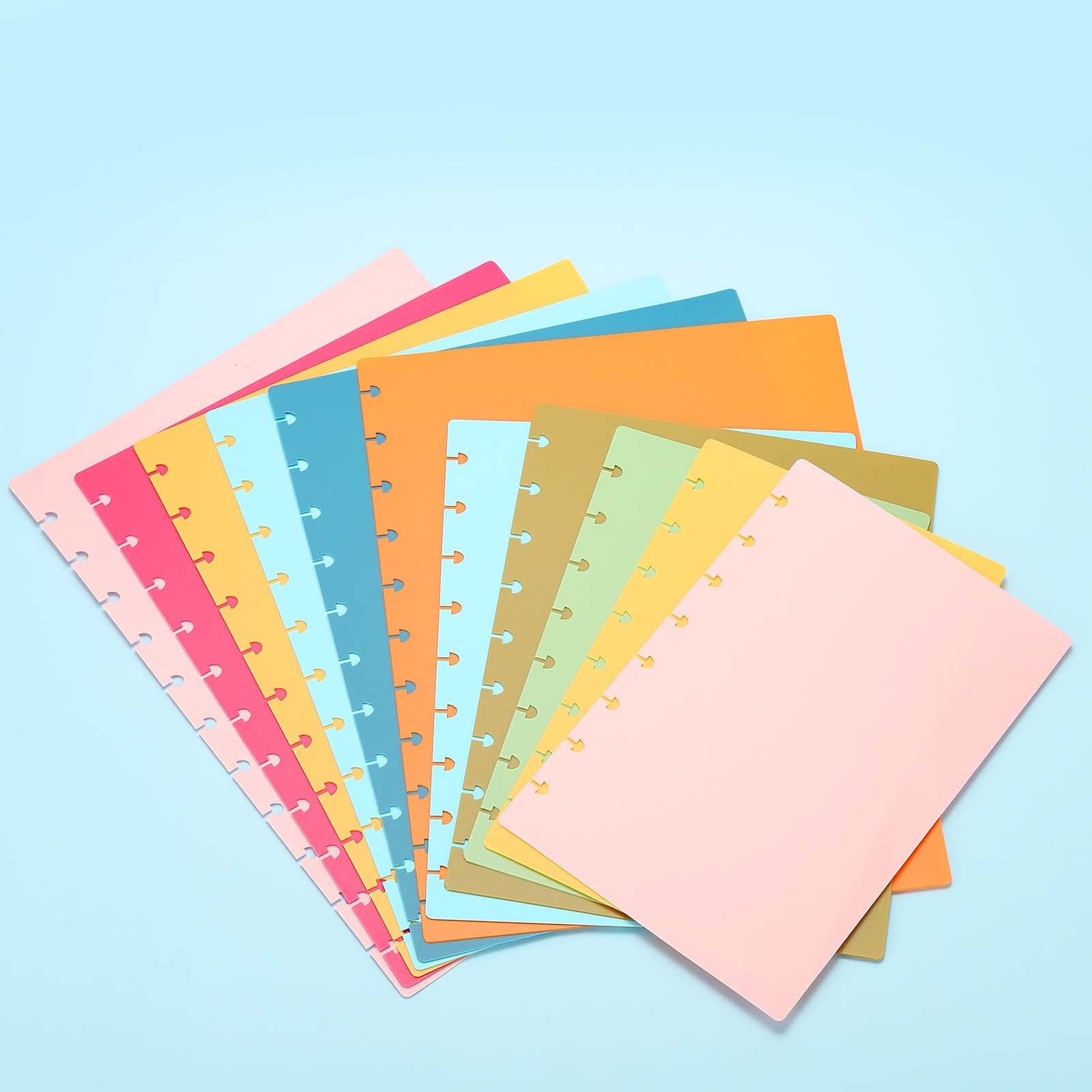 4 Pair Discbound Notebook Cover, Letter Size Planner Cover, Yellow