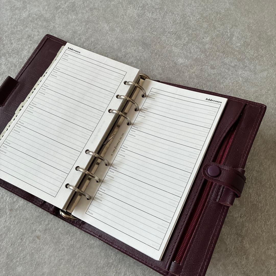 Filofax Vintage Leather Agenda Organizer Planner Cover 185×135mm Unused