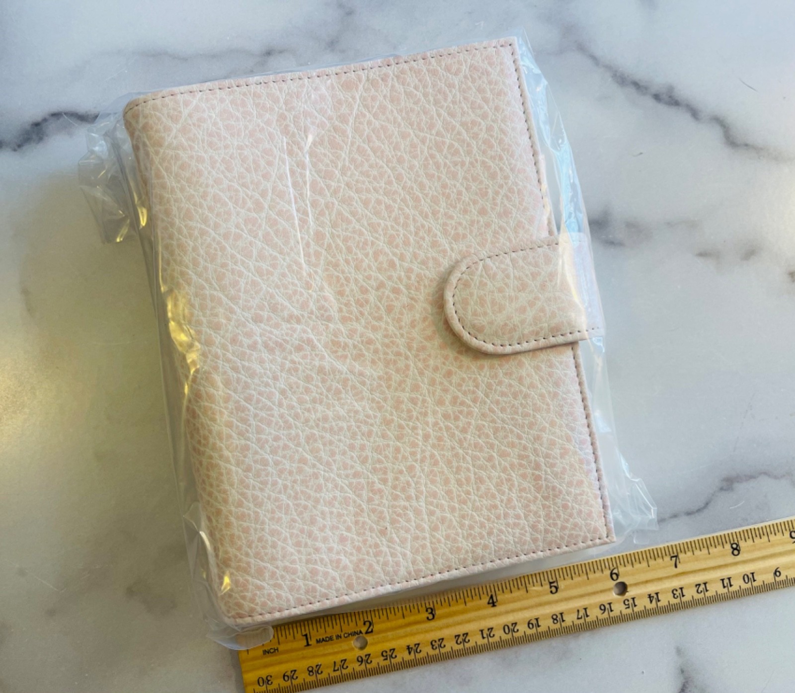 Van Der Spek TM Standard 30mm ring Leather planner -RARE TM Rose-New in box (A6)