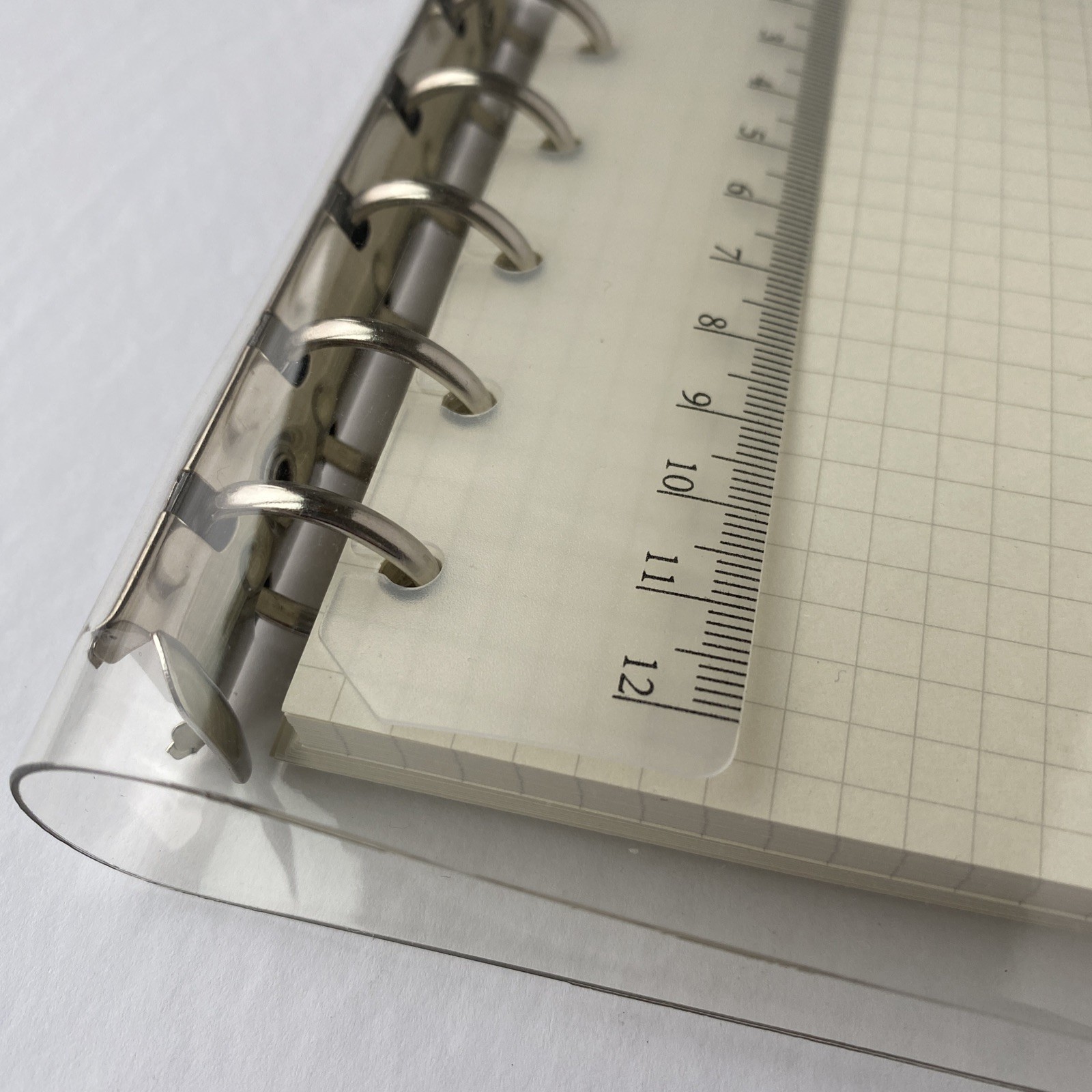 A7 Binder 6 Ring Budget Binder Clear PVC Planner Cover Notebook Shell Paper