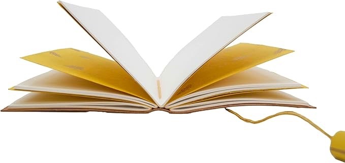 Vivid Wrap Soft Cover Yellow Leather Journal, Medium, Busy Bee