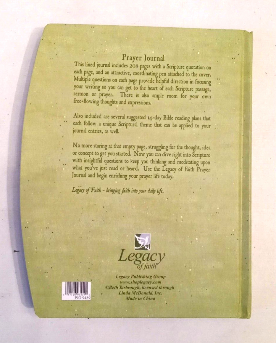 Legacy of Faith Prayer Journal 208 blank page Scripture Reading Prompts VTG 1996