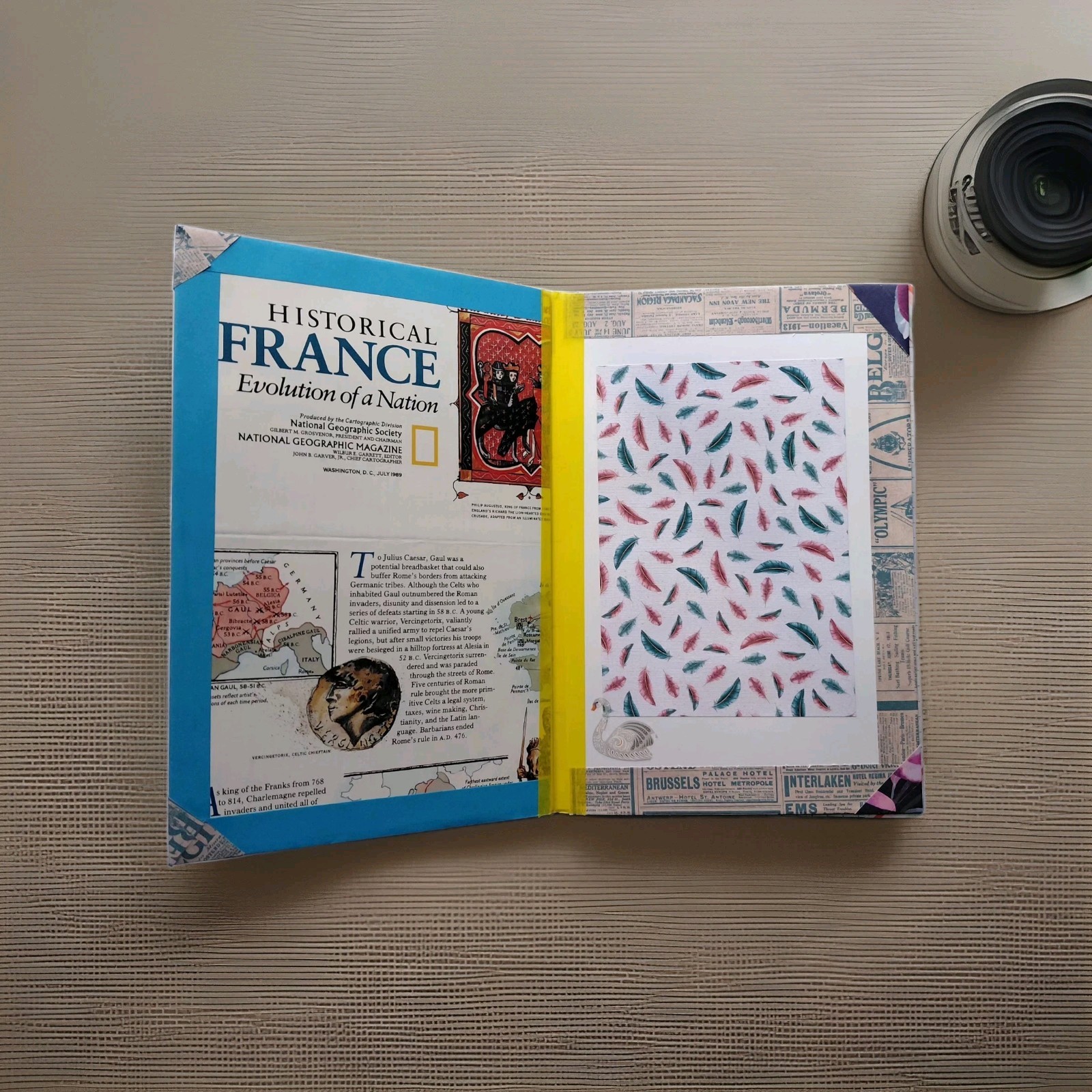 Vintage Theme Naked Journal 32 pages for Memories, Travel Log or Mementos (qs)