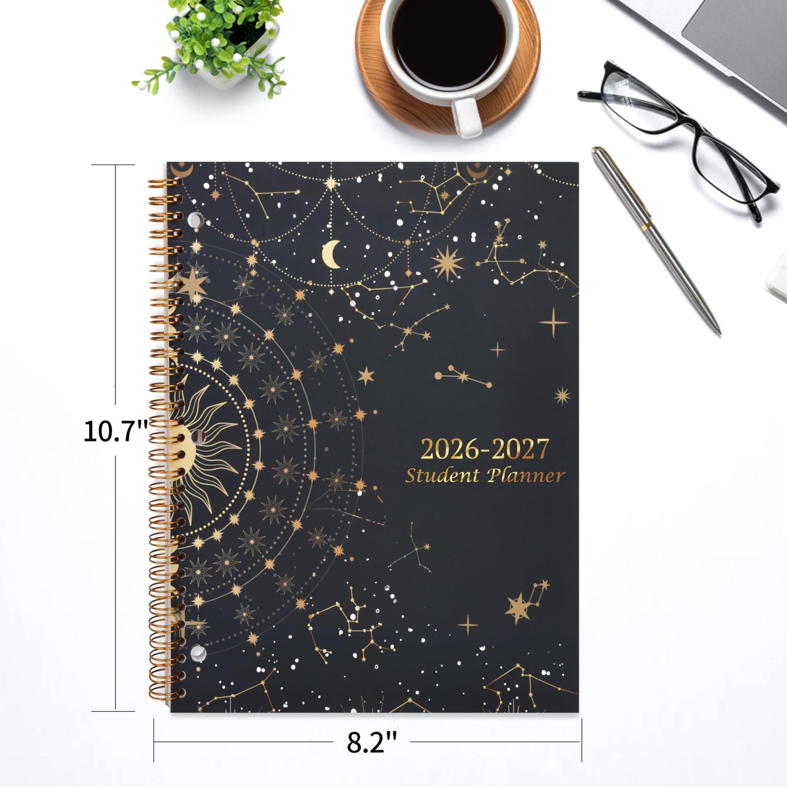 Student Planner 2026-2027 – Monthly and Weekly 8.2 x 10.7 inches, Dark-blue