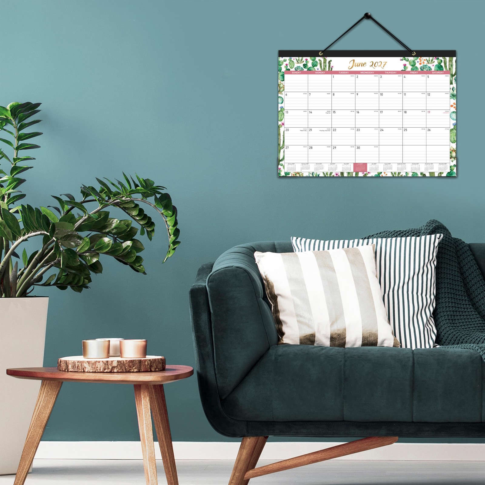 2026-2027 Desk Calendar – July 2026 to December 2027, Black（2026-2027）