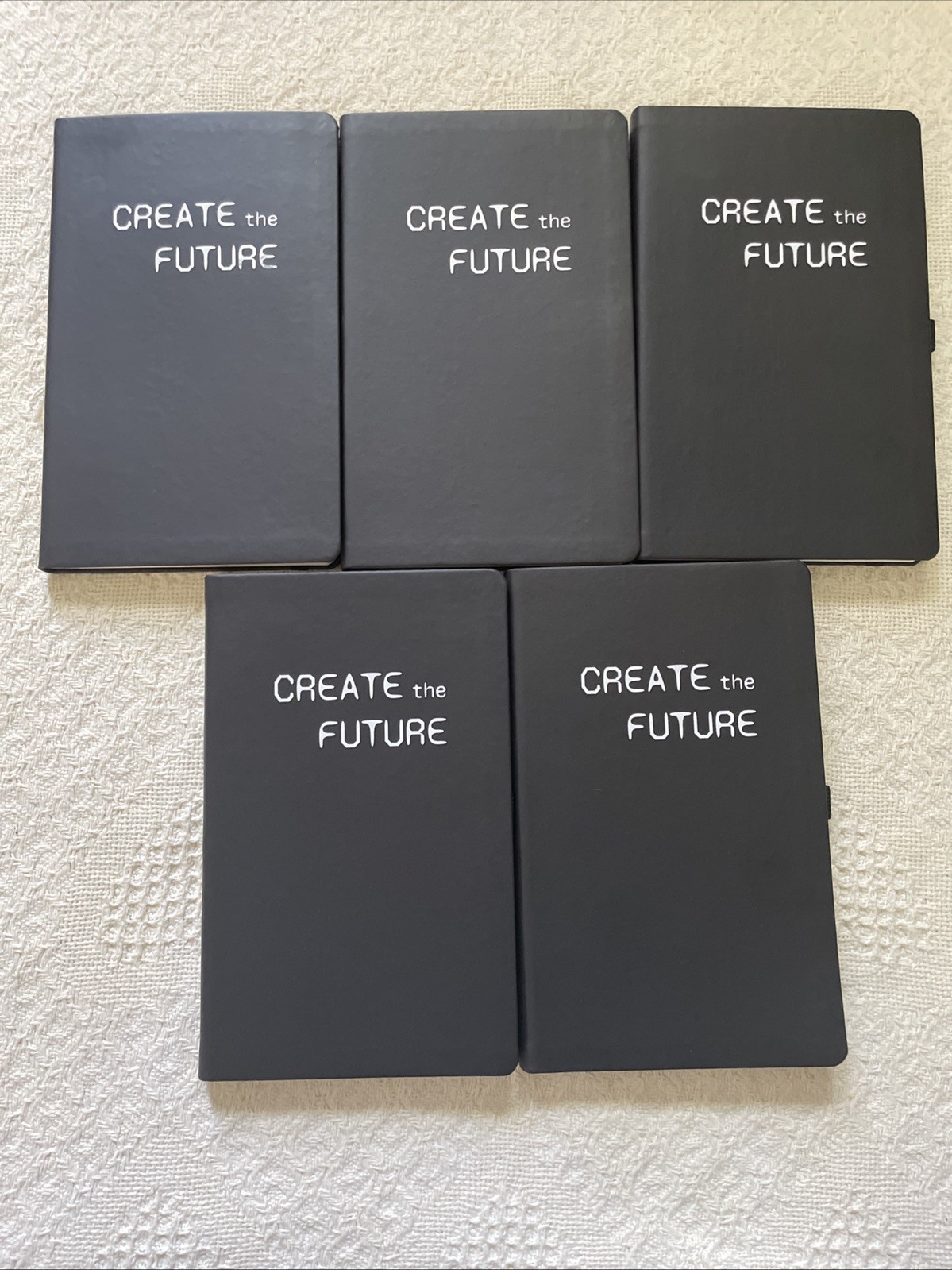 Lot Of 5 Future Lined Solid Cover Journal Notebooks 5 1/4 X 8 3/8 Inch NEW