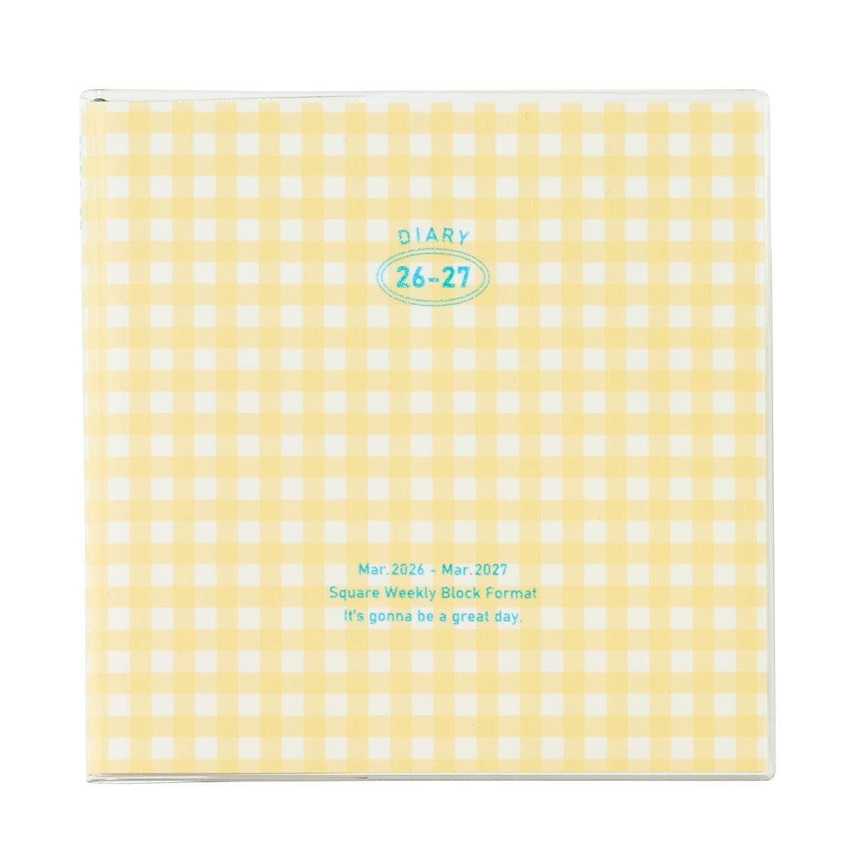 MARK’S 2026 Weekly Block Square 148 Gingham Check/Fanlog Yellow 26SDR-SB02-YE
