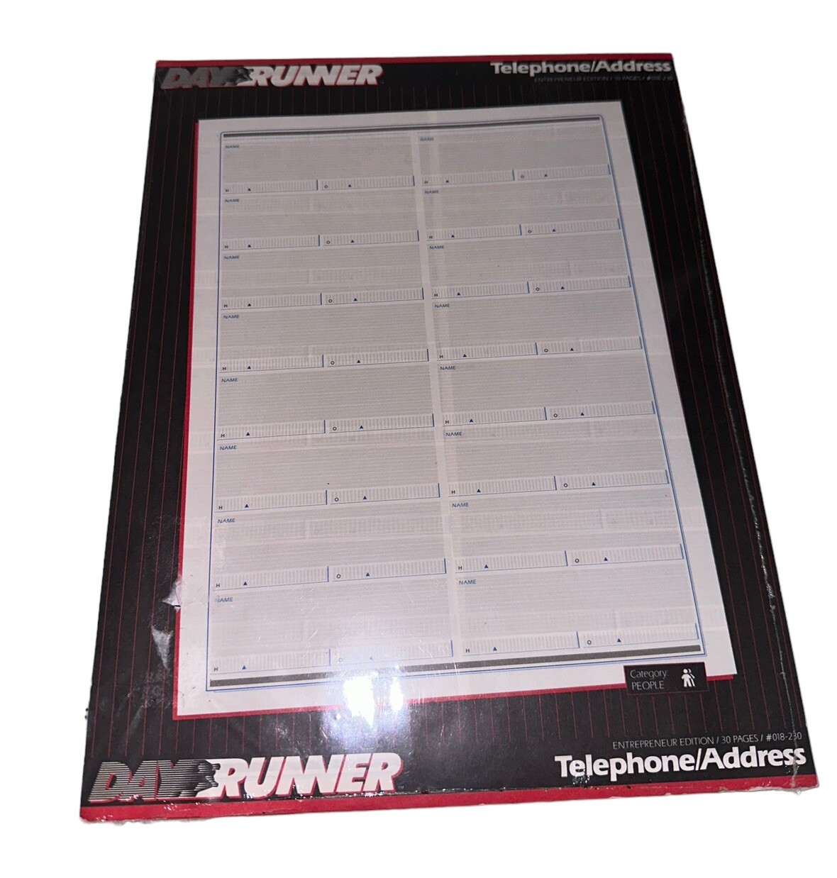 Day Runner Entrepreneur Edition Telephone/Address Pack 30 Pages 018-230