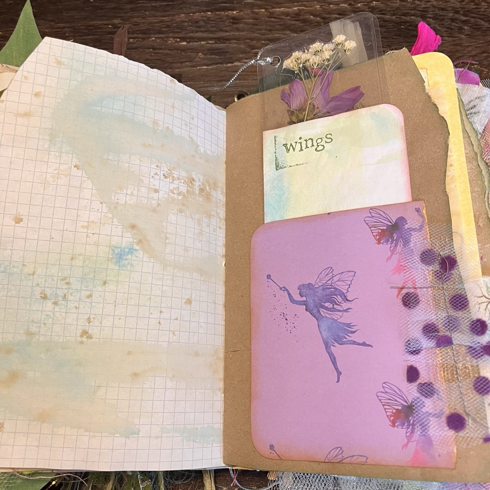Fairy Junk Journal Grungy Floral Woodland Forest Boho Softcover 3 Signatures