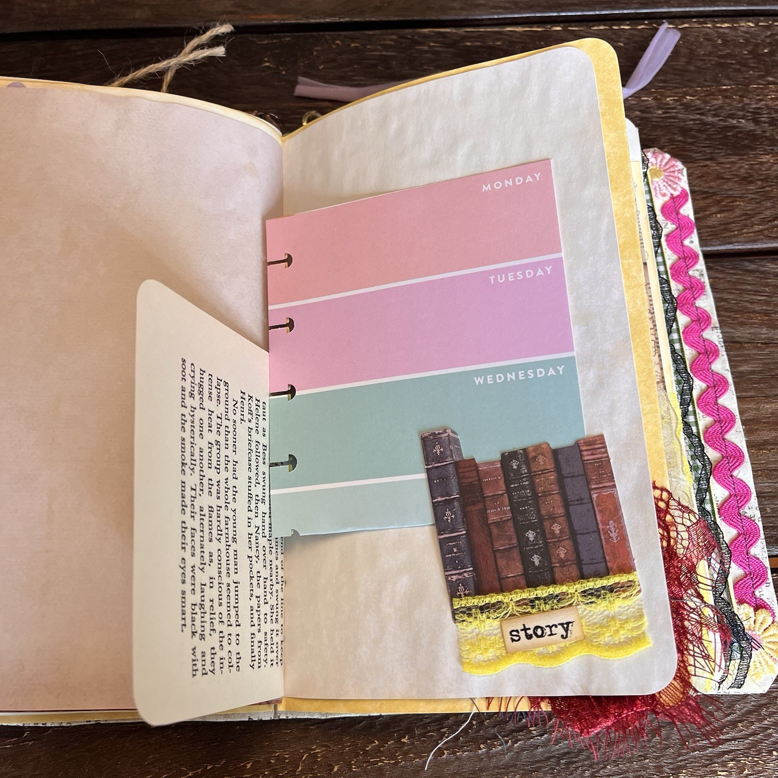Book Lover Junk Journal Bookish Reader Vintage Softcover 3 Signatures Decorated