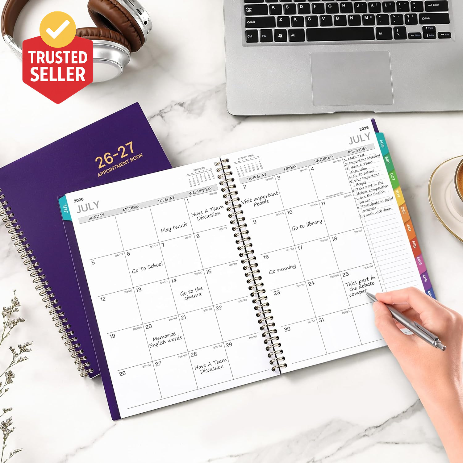 2026-2027 Appointment Book/Planner – 8.2″ X 11″, Daily Planner from Jul. 2026 –