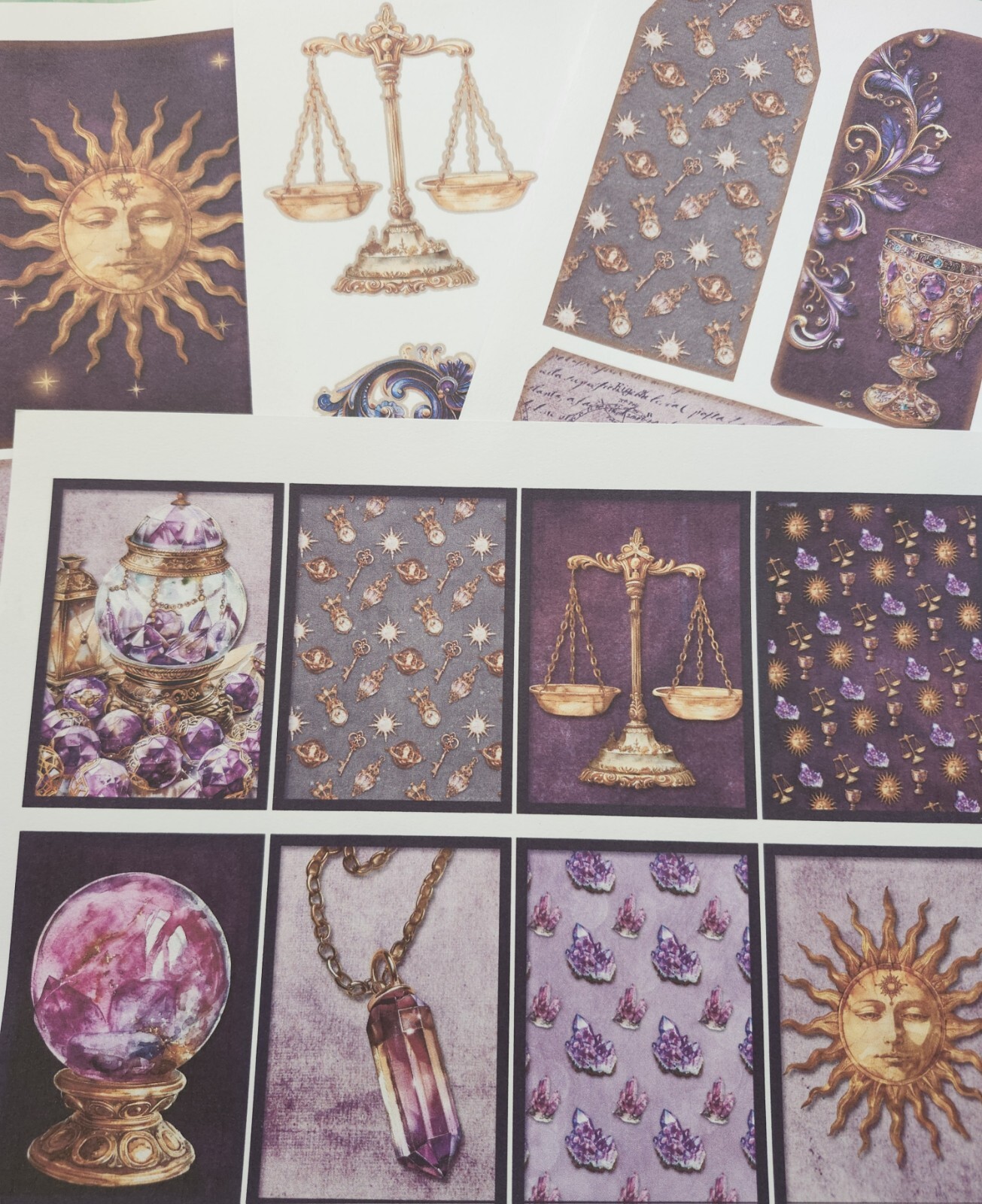 Junk Journal Booklet “MYSTIC” Fortune PSYCHIC HANDMADE Cards, Pockets Ephemera