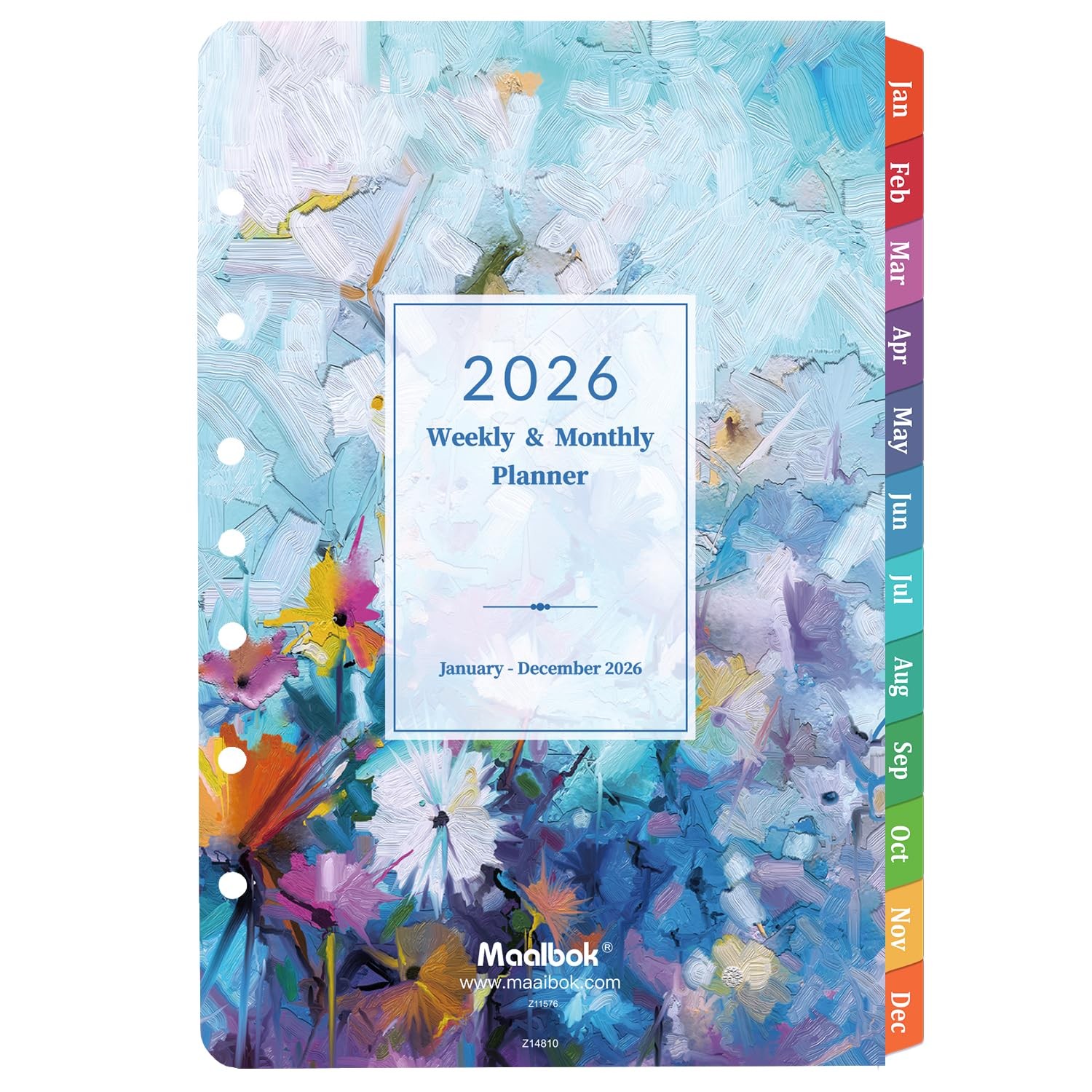 2026 Planner Refills – Inserts with 7-Hole Punched, 5-1/2″ multicolor