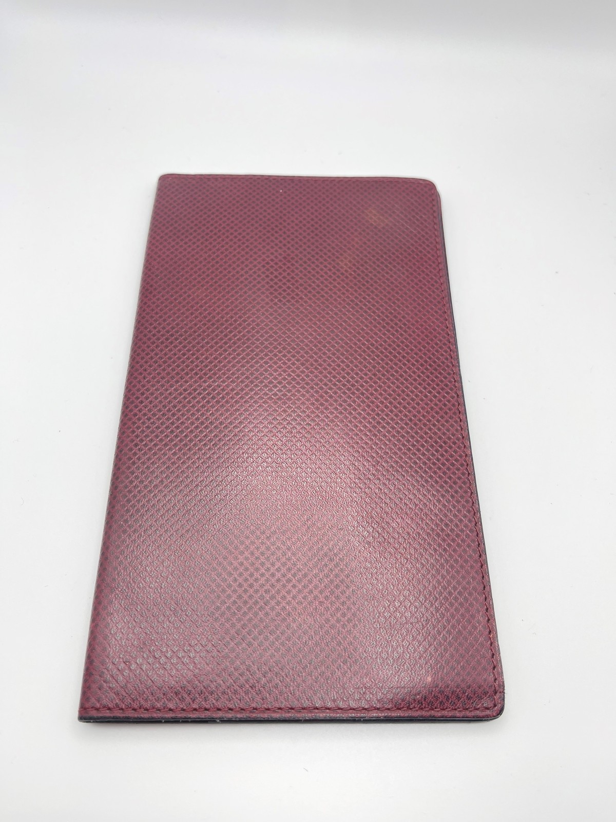Vintage Bottega Veneta Leather Address Book Made in Italy Organizer Burgundy Red