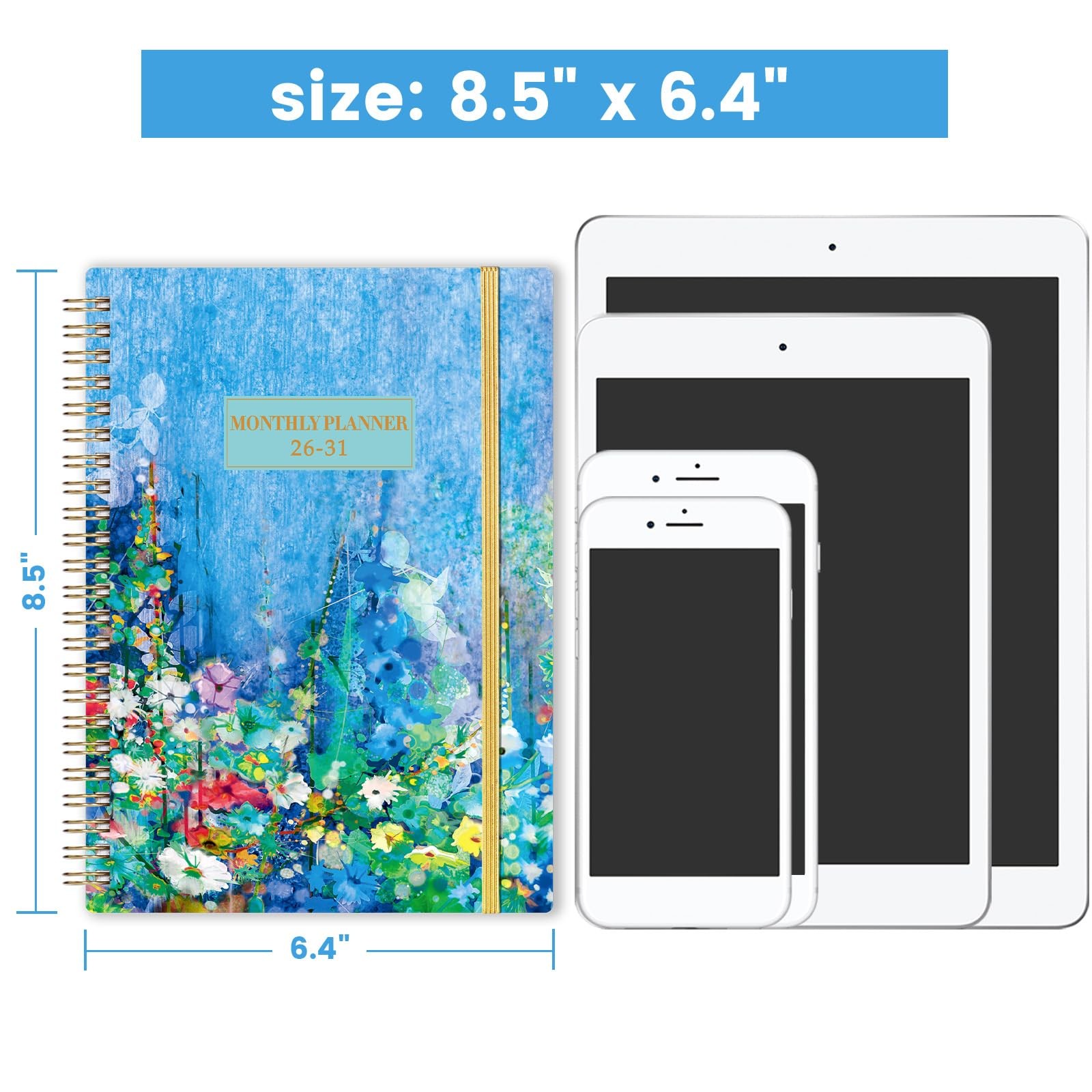 2026-2031 Monthly Planner – JUL 2026 – JUN 2031, 8.5″ x 6.4″, 5 Year Monthly …